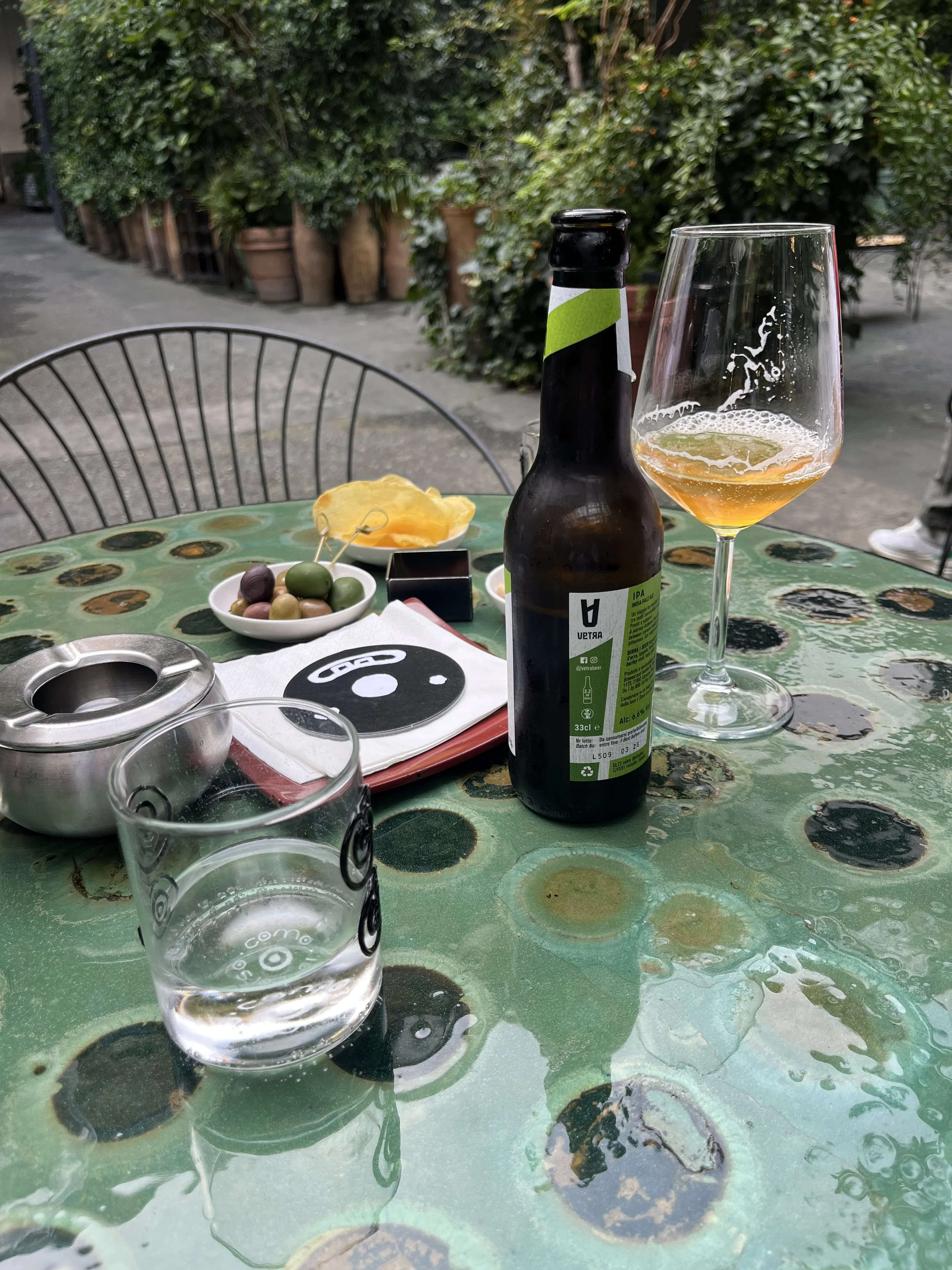  He gets beer, I usually get an espresso but instead… 