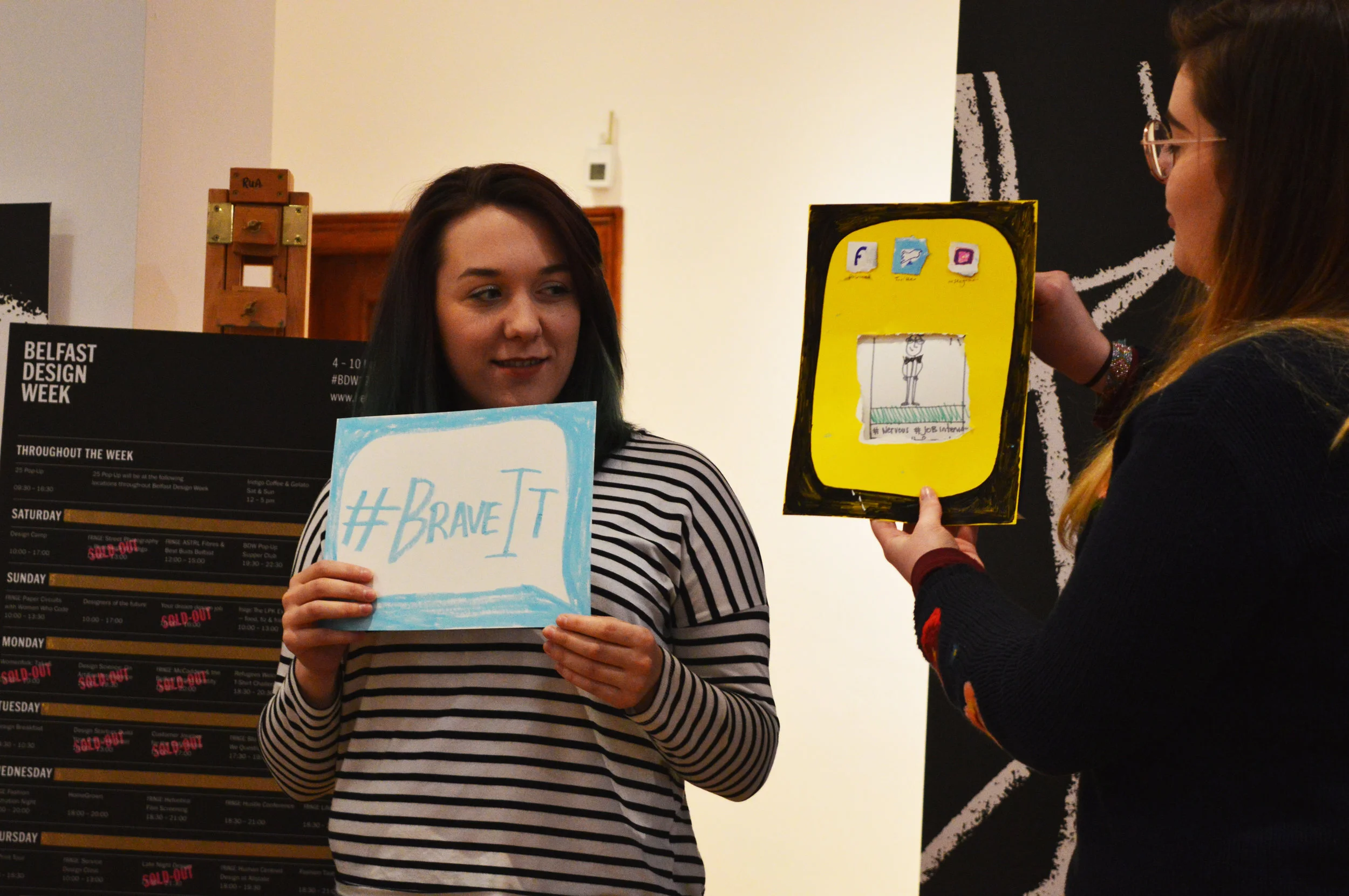 Alice Kearney and Alice Muir at Studio HAWRAF'S A-Z Workshop (Image: Megan Conlon)