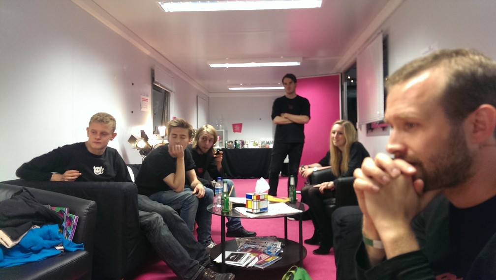 The BBC dressing room was in Imps colours