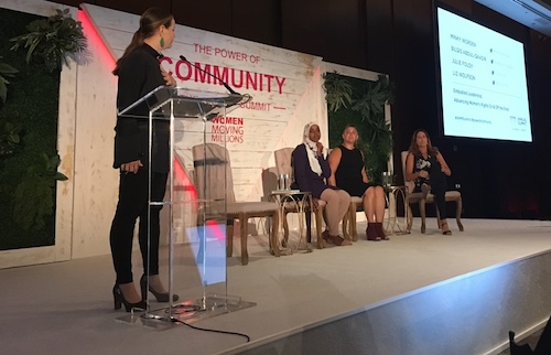 Seated Left to Right: Bilqis Abdul-Qaadir, Liz Wolfson, and Julie Foudy