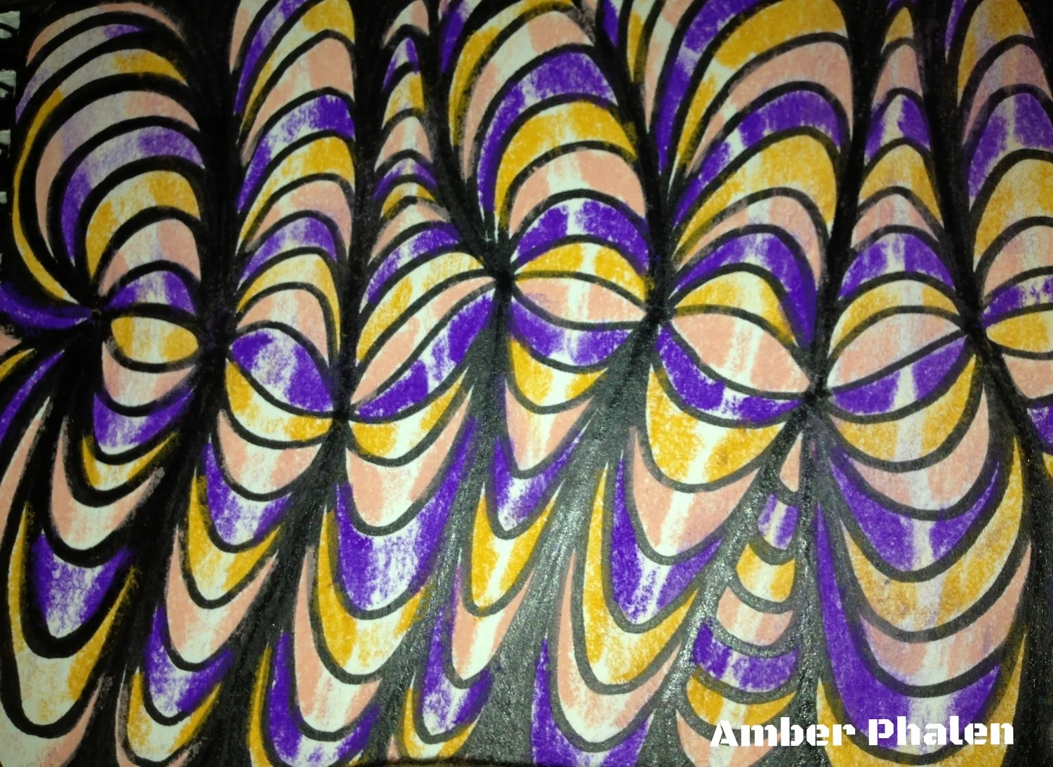 Op Art: Oil Pastel