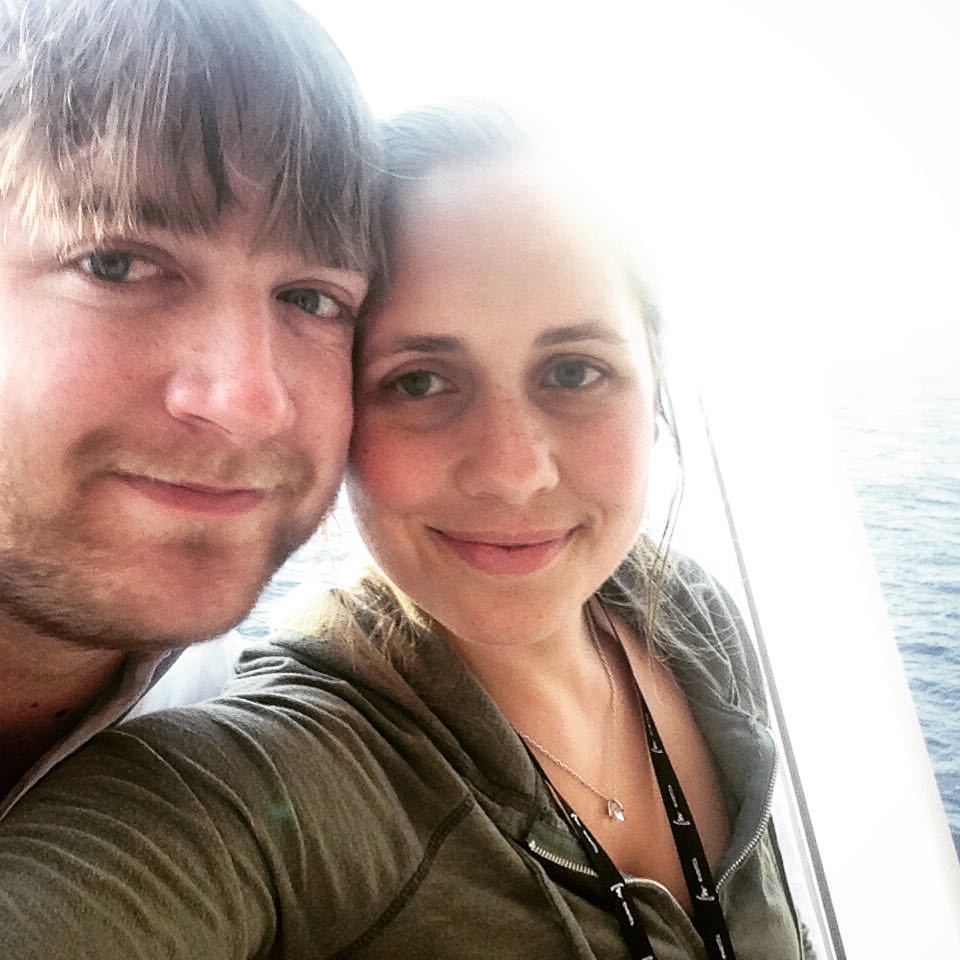 This is me and Josh, hanging out on the bow.