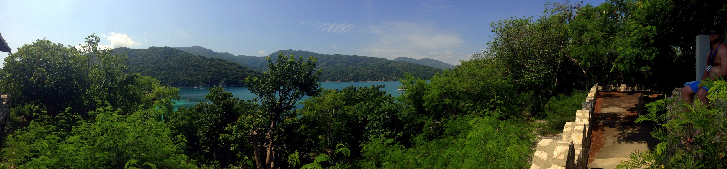 A pan of Haiti from the top of the hill on the peninsula we were on.