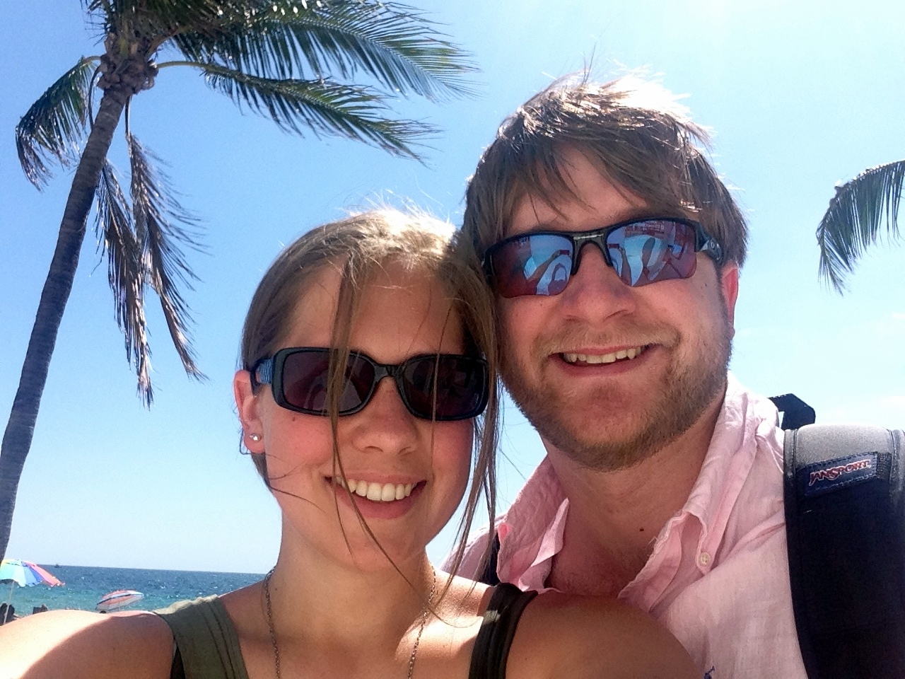 Here we are, tanless, in Fort Lauderdale.