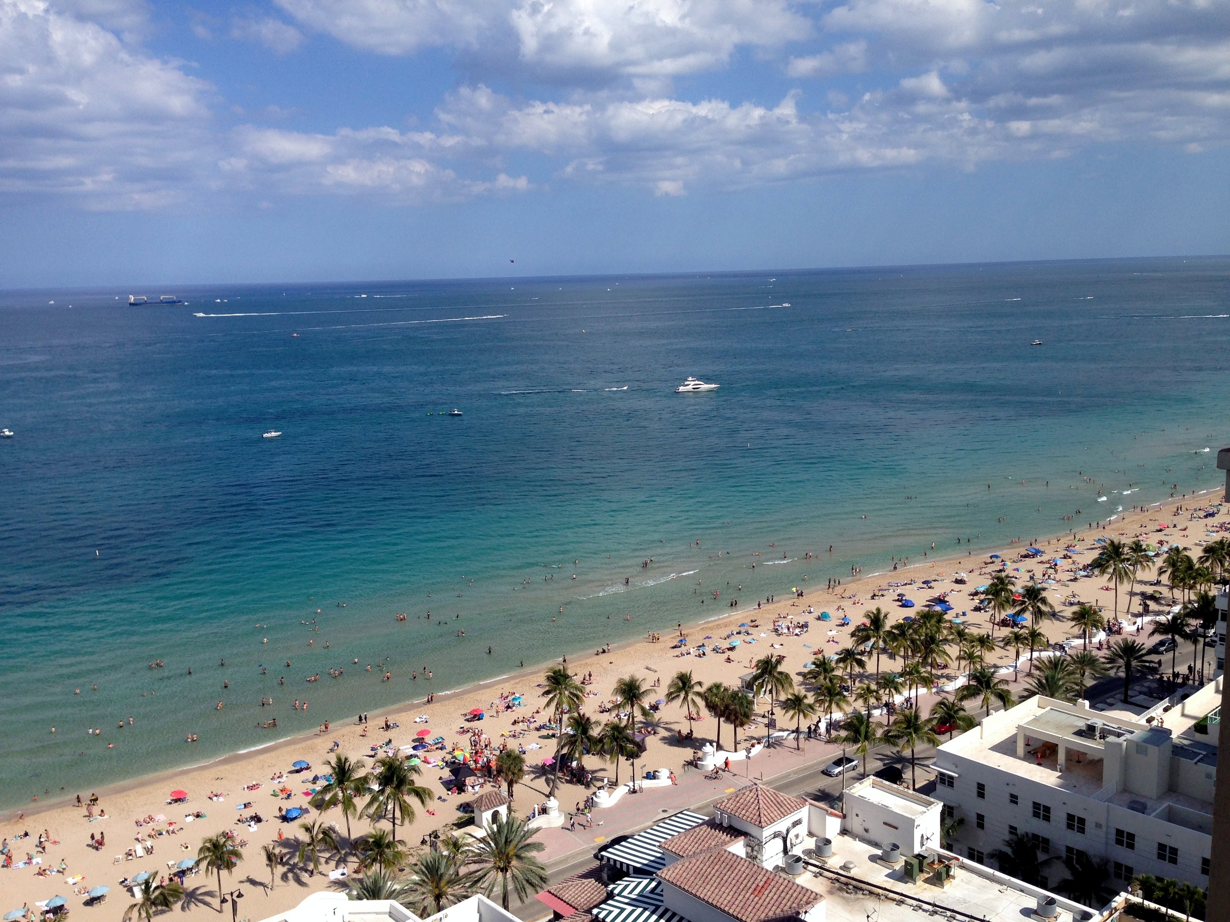 Fort Lauderdale Beach, from above.