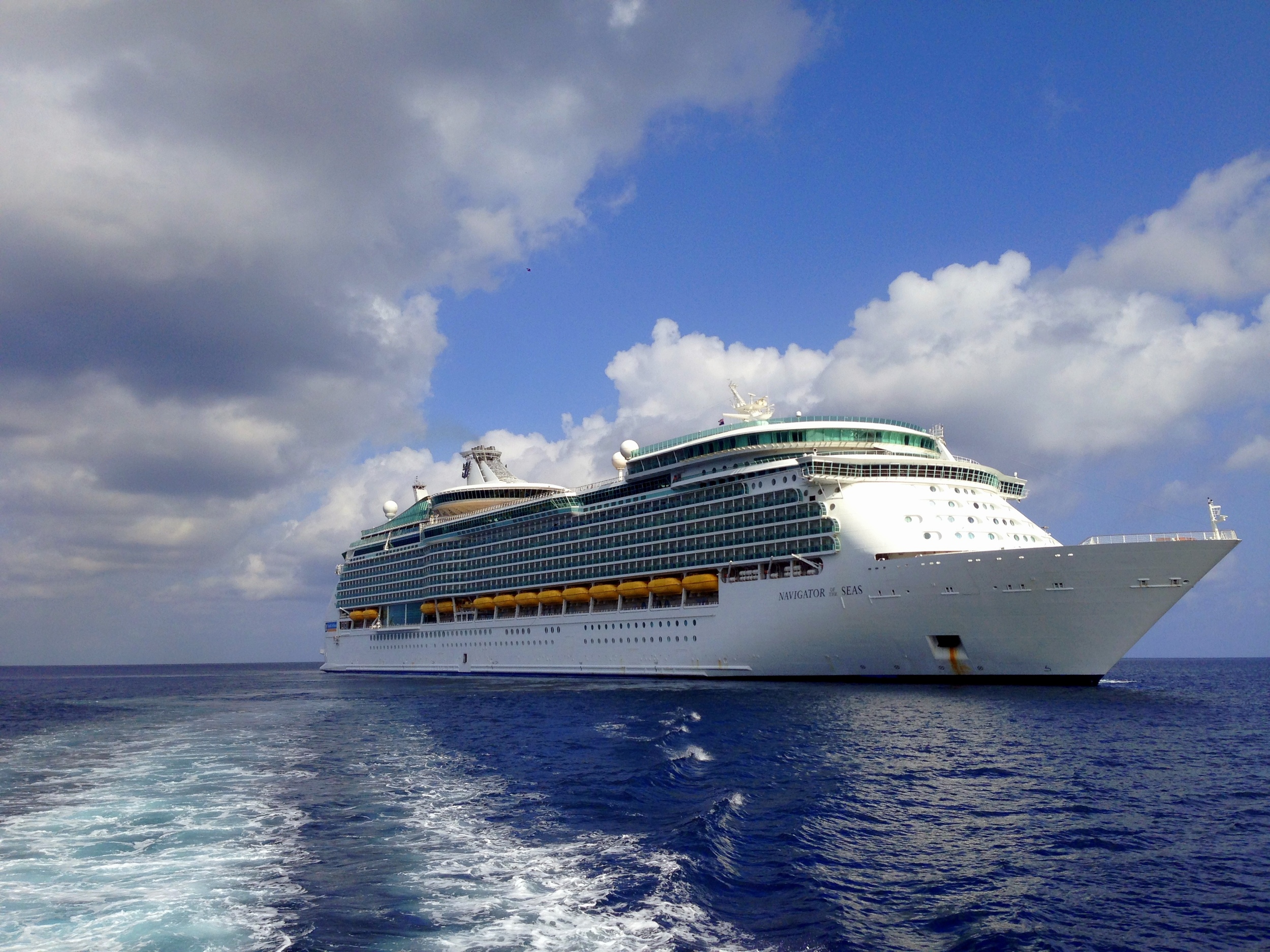 The cruise ship from the tender at Grand Cayman. It's pretty big, eh?
