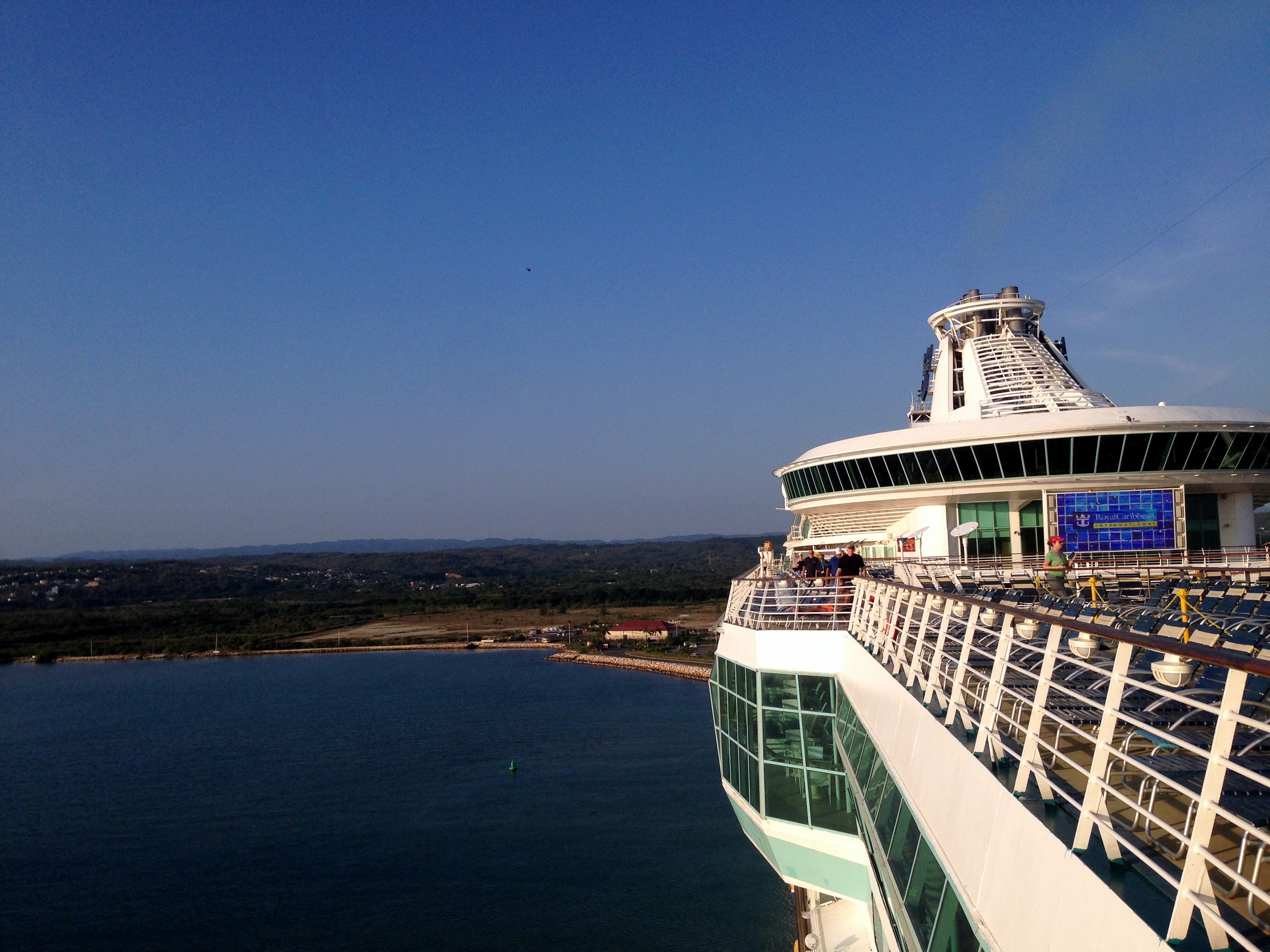Here is the boat looking out over Jamaica.
