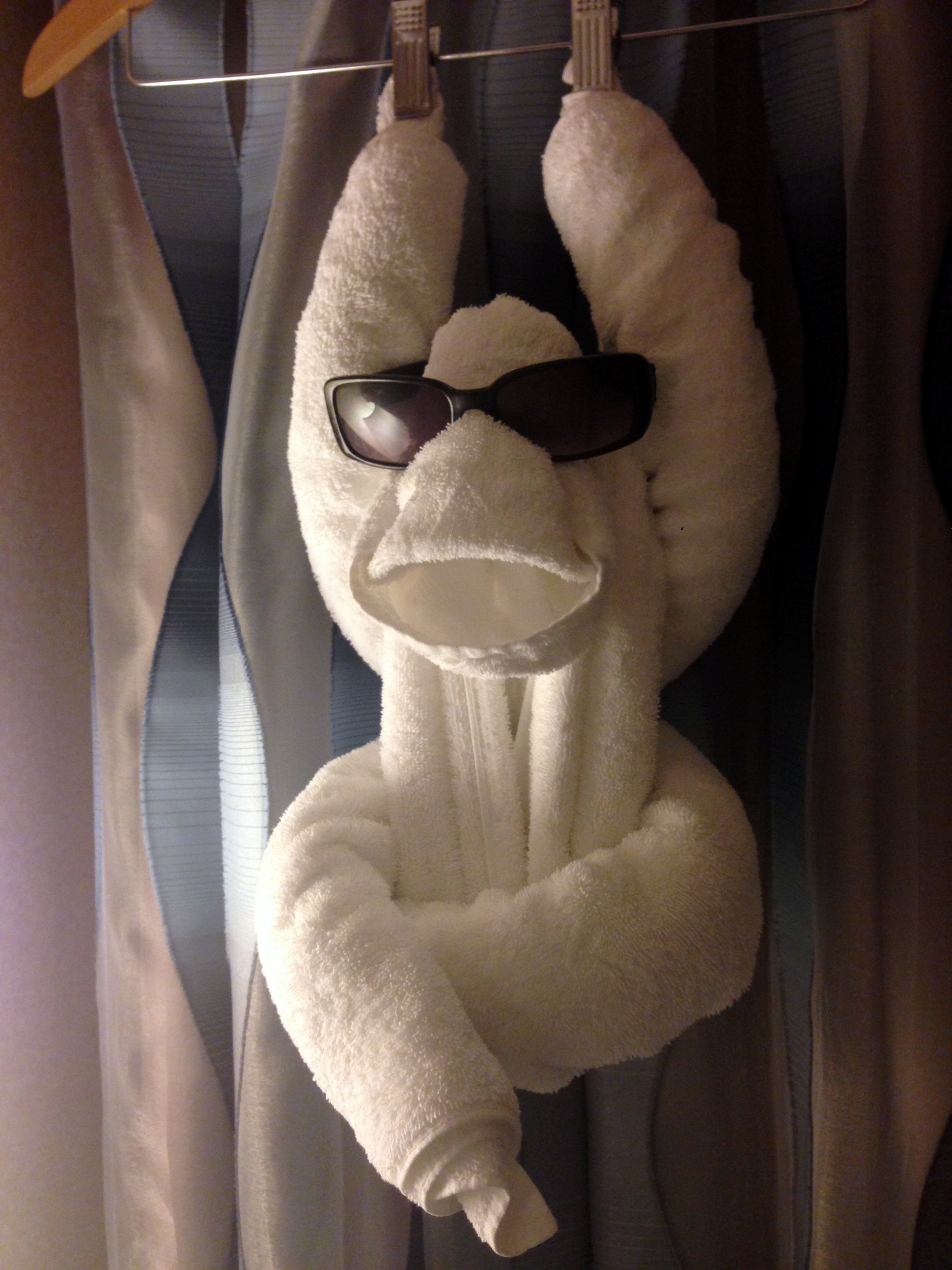 Othniel also made us this towel gorilla. We named him Bobo.