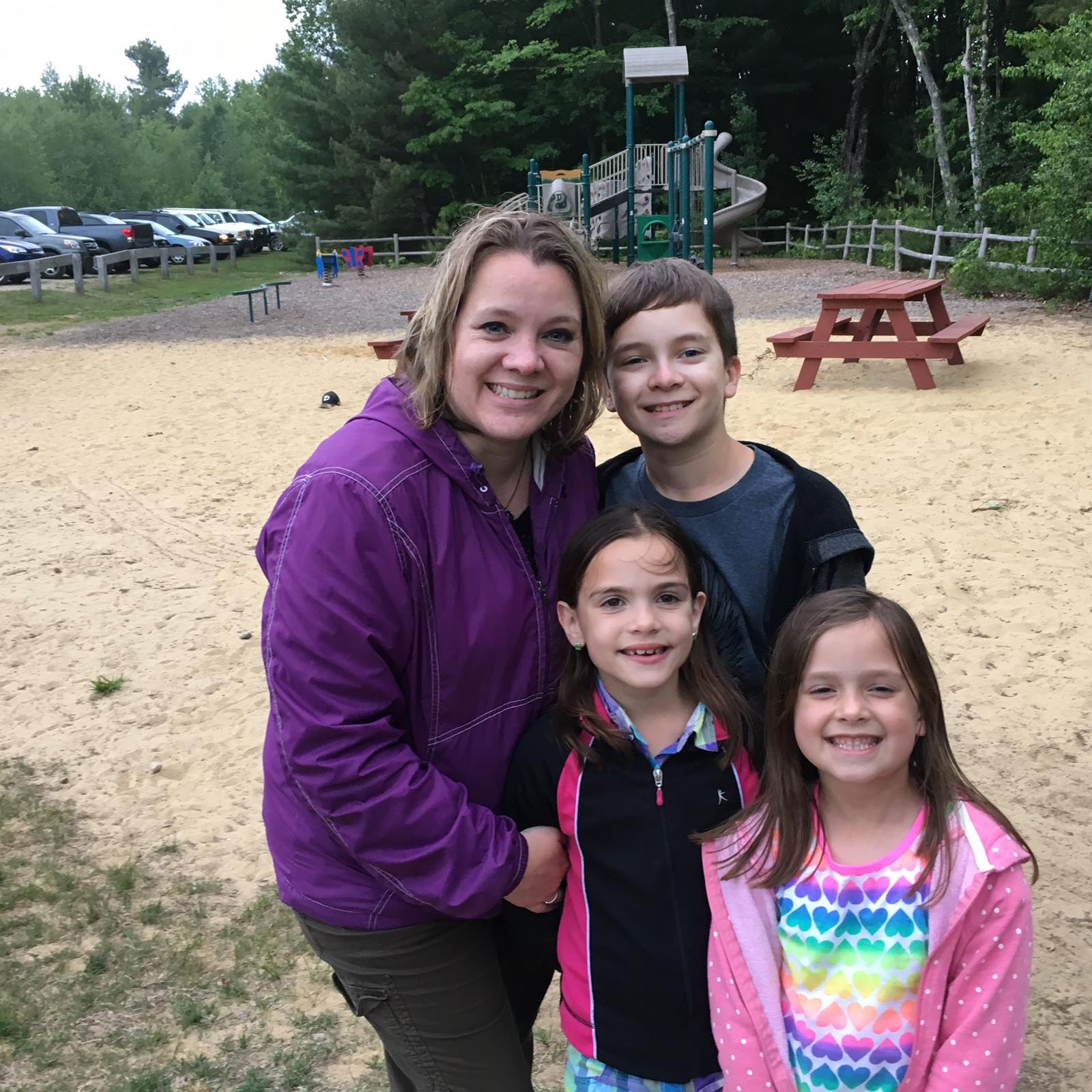 Stef and 3/4 of her clan!
