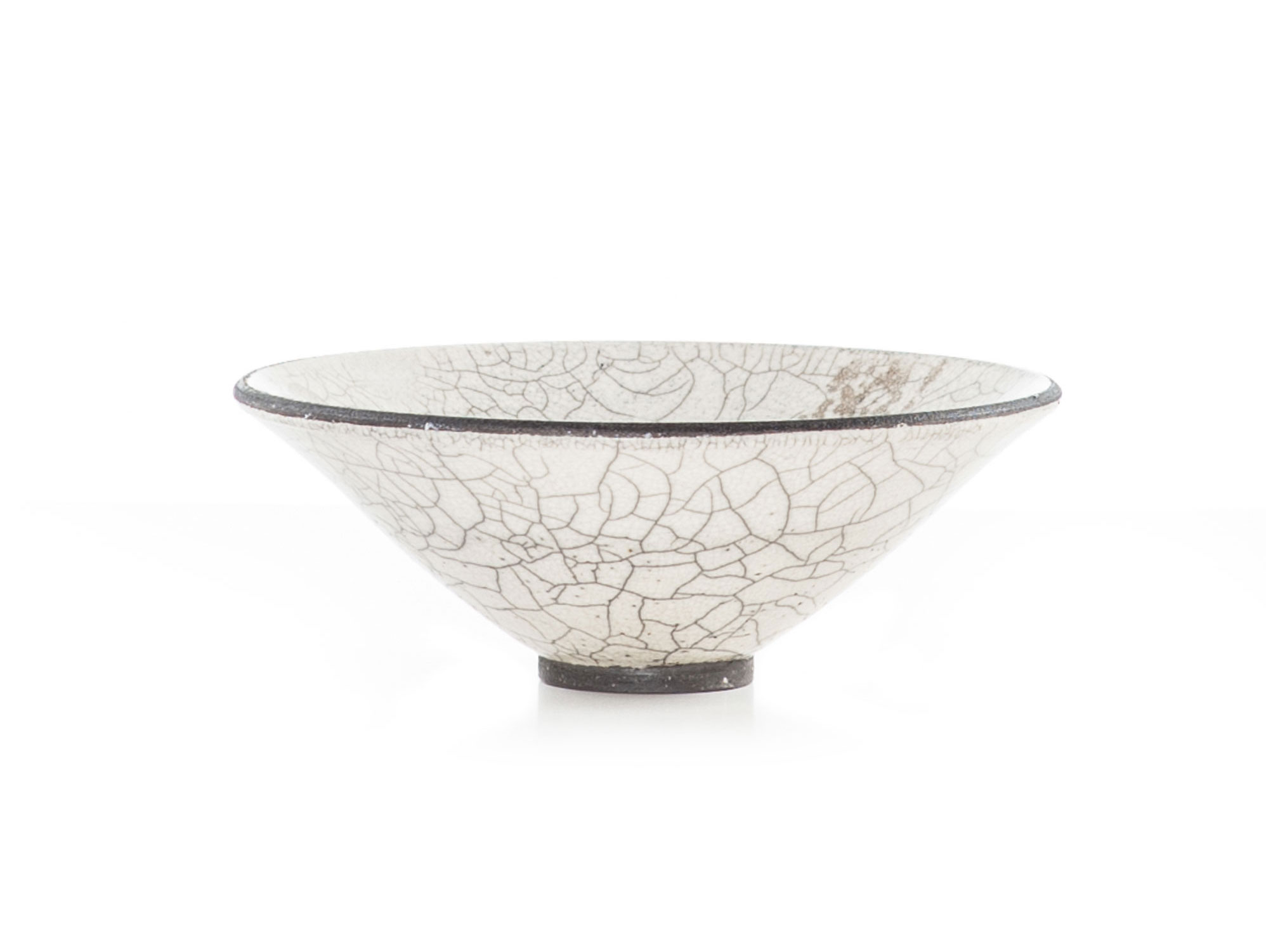 White raku bowl