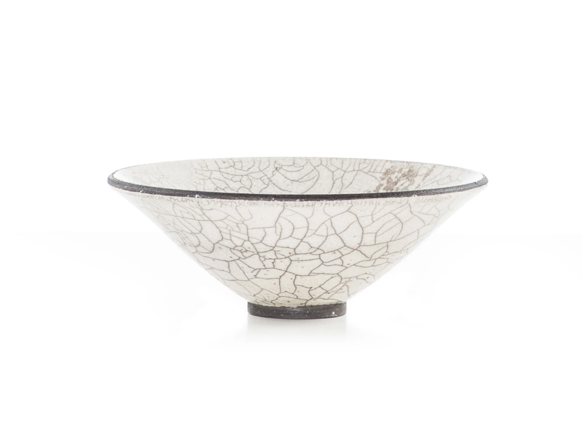 White raku bowl