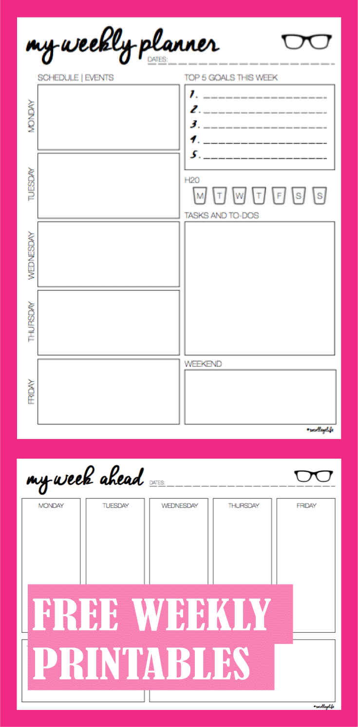 Weekly Assignments Printable Alex Marie Weekly Assignments Printable Alex Marie
