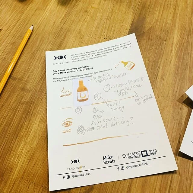 Thanks so much for organising this food design sharing event @deep_food,  @makescentshk and @sapphireketchup! So glad people came out for this event despite of everything happening in HK! I created a face mask version of soy sauce tasting experience 