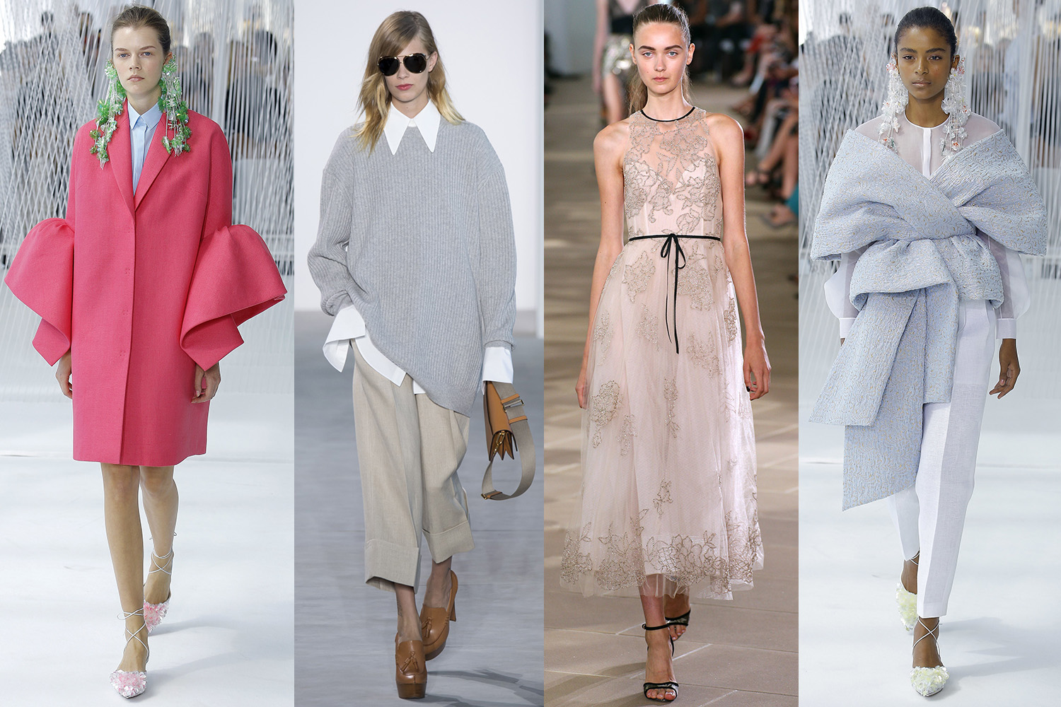 FROM THE LEFT, DELPOZO, MICHAEL KORS, MONIQUE LHUILLIER, DELPOZO IMAGES COURTESY OF VOGUE.COM