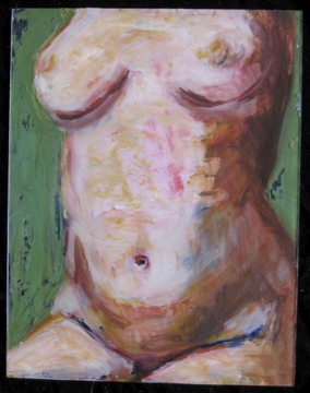 Torso on Green (reverse side)