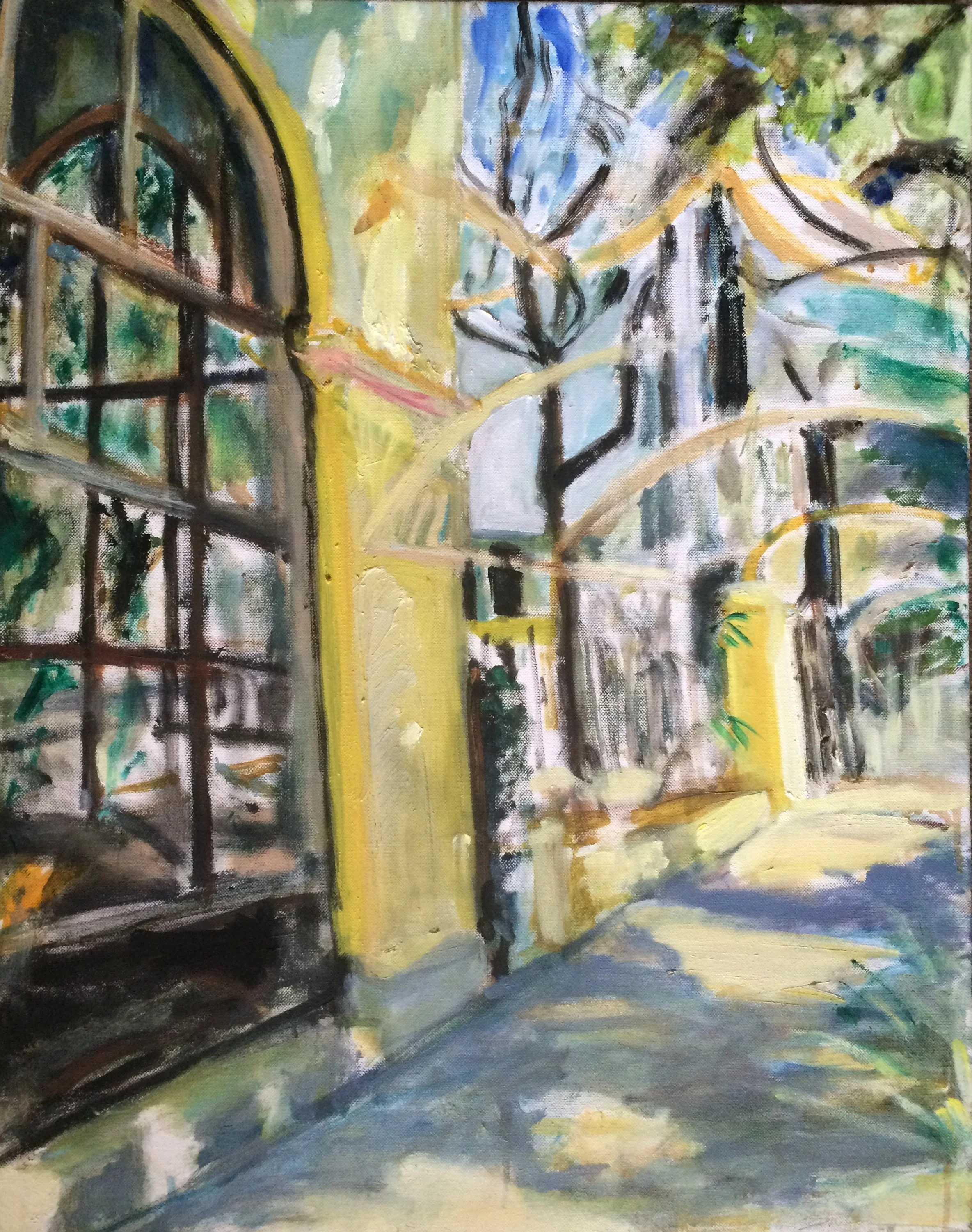 Cuban Patio Oil on Canvas 28" x 22"