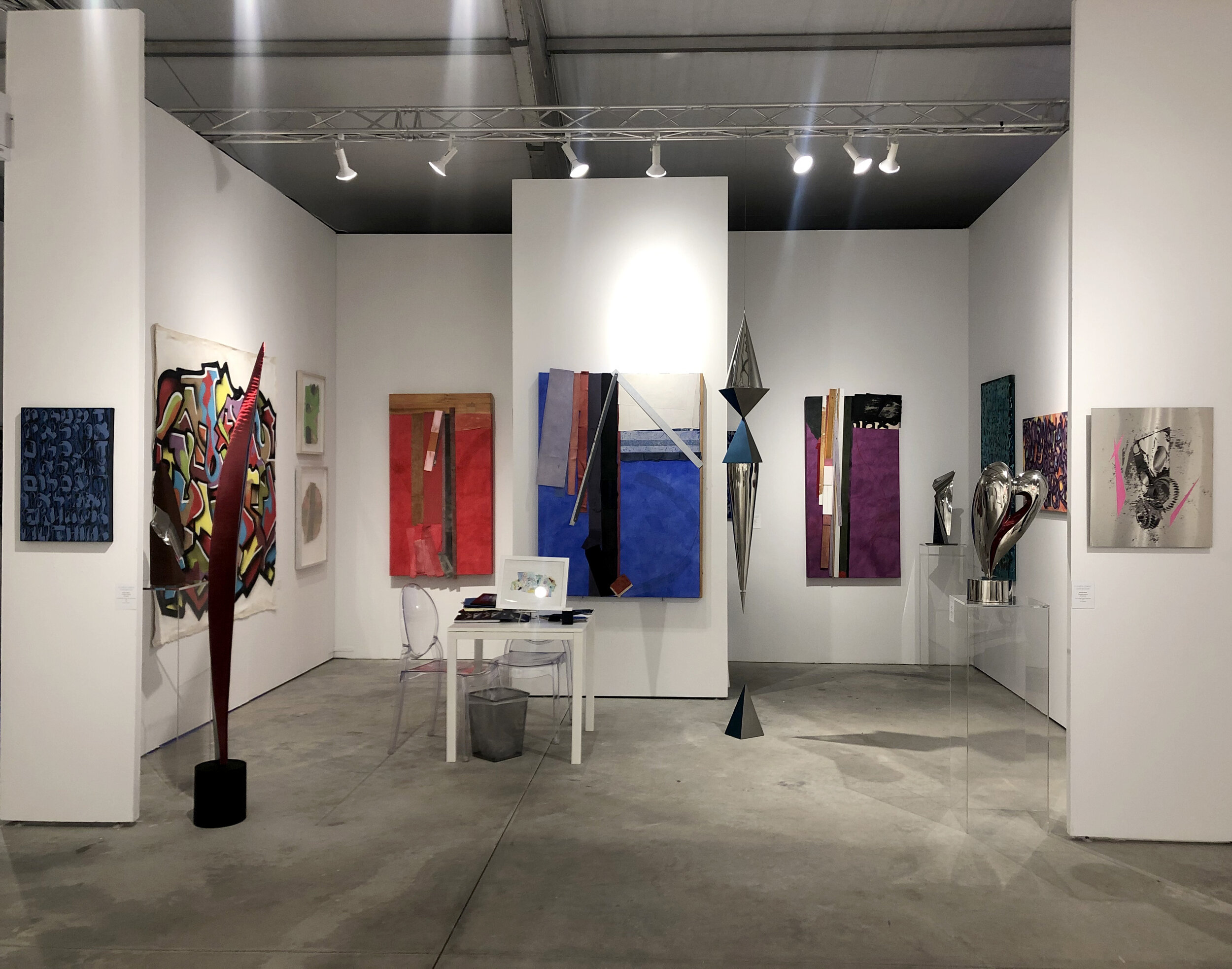  Full installation view of Liz Clement Contemporary at Art Wynwood, Booth AW101 