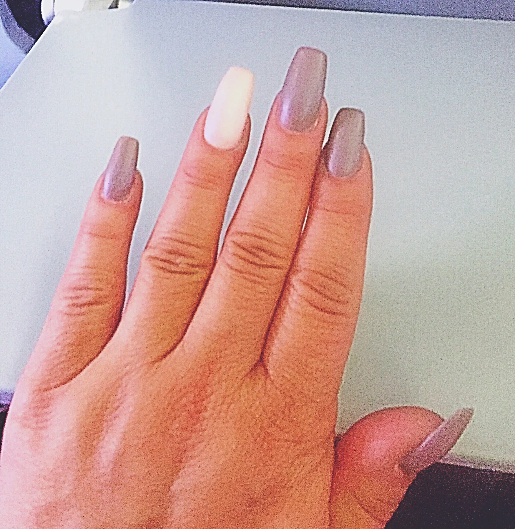 Coffin Nails for my Girl done with Matte Nail Polish