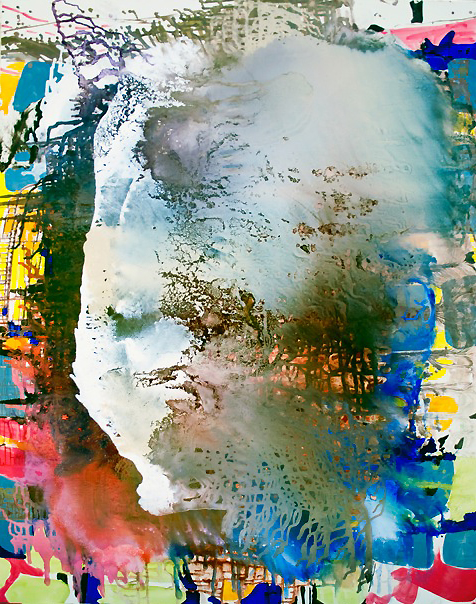   Portrait,  2011, oil and mica on linen, 94 x 74 inches (sold)                                                         