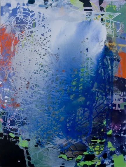   Portrait,&nbsp; 2012, oil and mica on linen, 48 x 36 inches  (sold)  