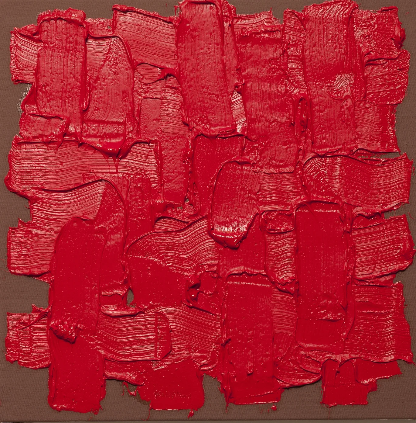   Strong Proof, &nbsp;2014, enamel and oil on canvas, 18 x 18 inches  (sold)  