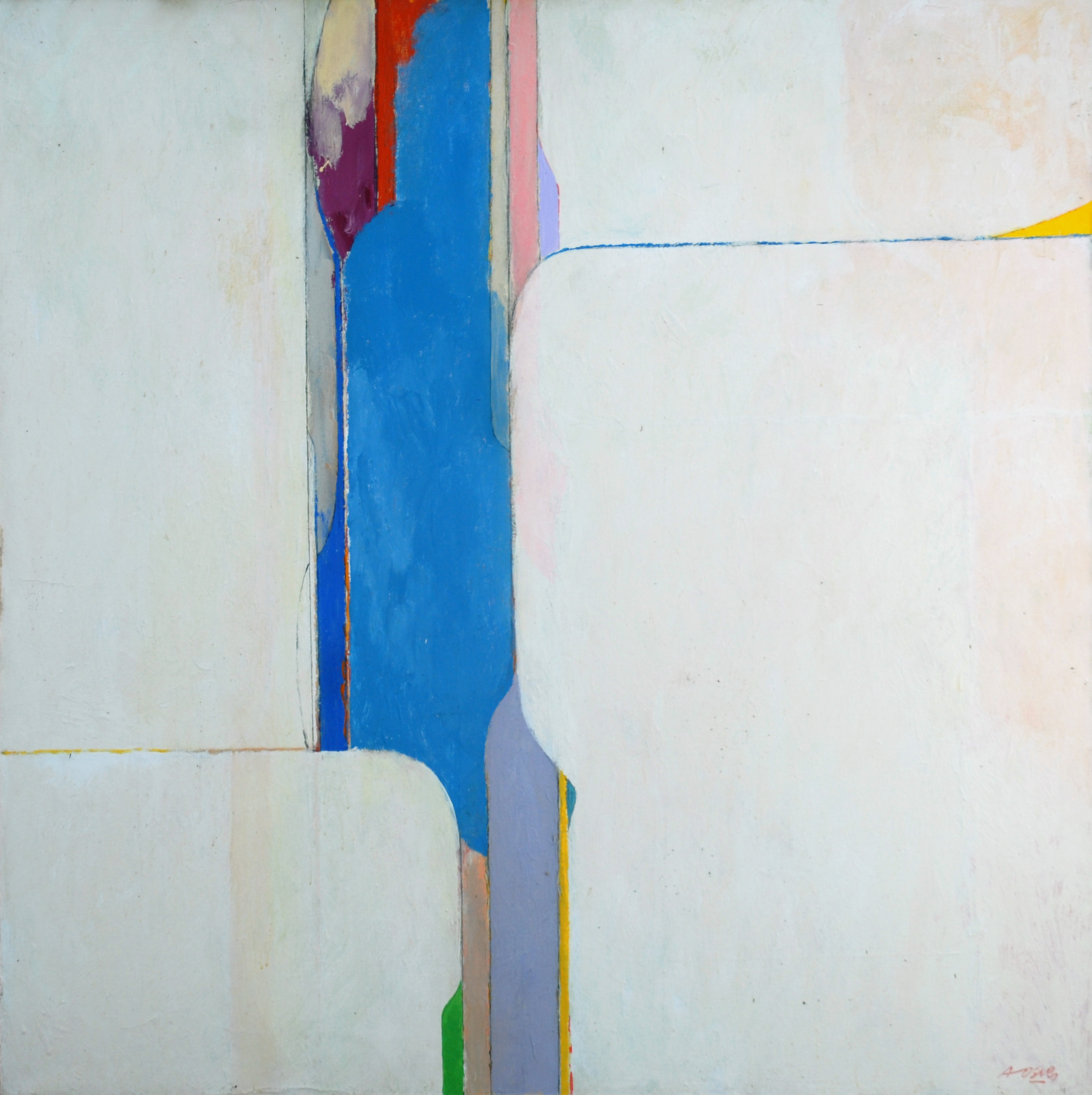   Entr'Acte,&nbsp; 1982,&nbsp;mixed media on canvas, 55 x 55 inches ( sold ) 
