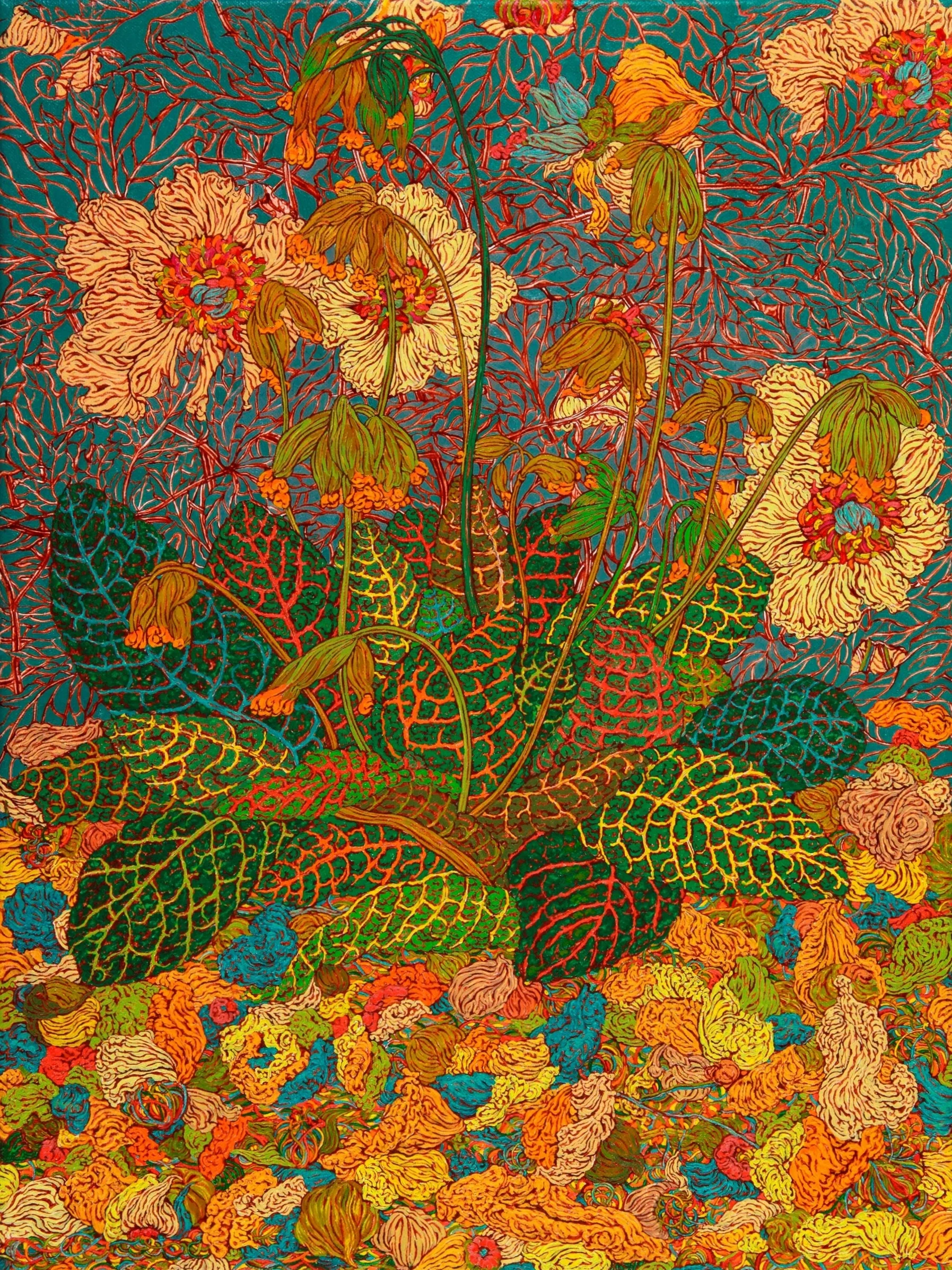   Down (Thistle) , 2013, oil on canvas, 16 x 12 inches 