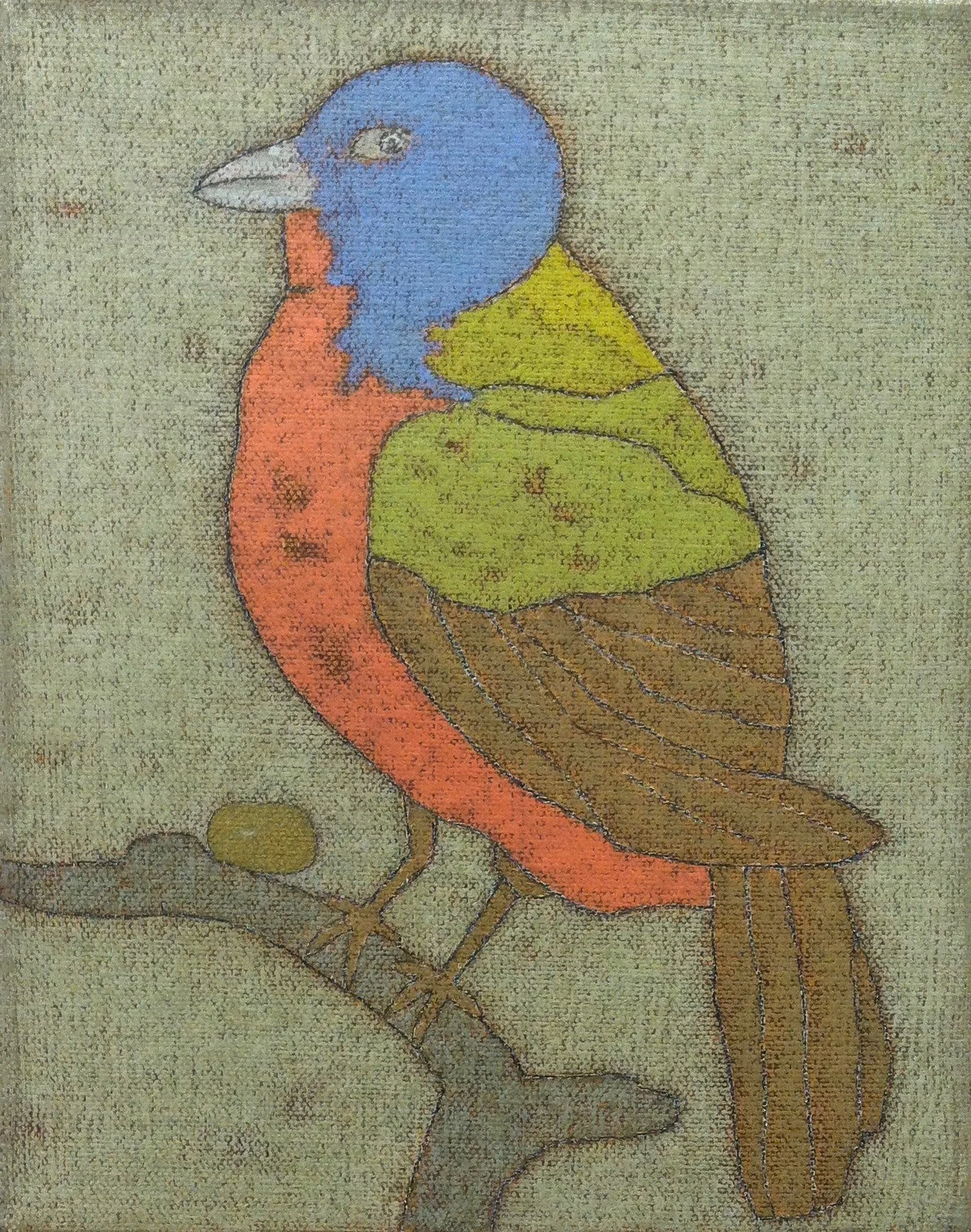   Painted Bunting , 2015, oil on canvas, 10 x 8 inches  (sold)  