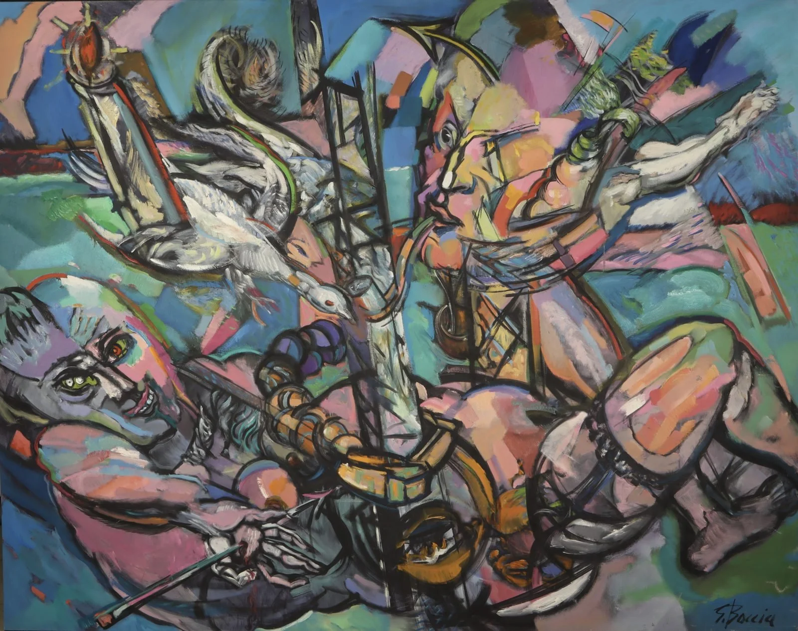   Recollections of a Sea Gull, 1957, Oil on canvas, 68 x 78 in. 
