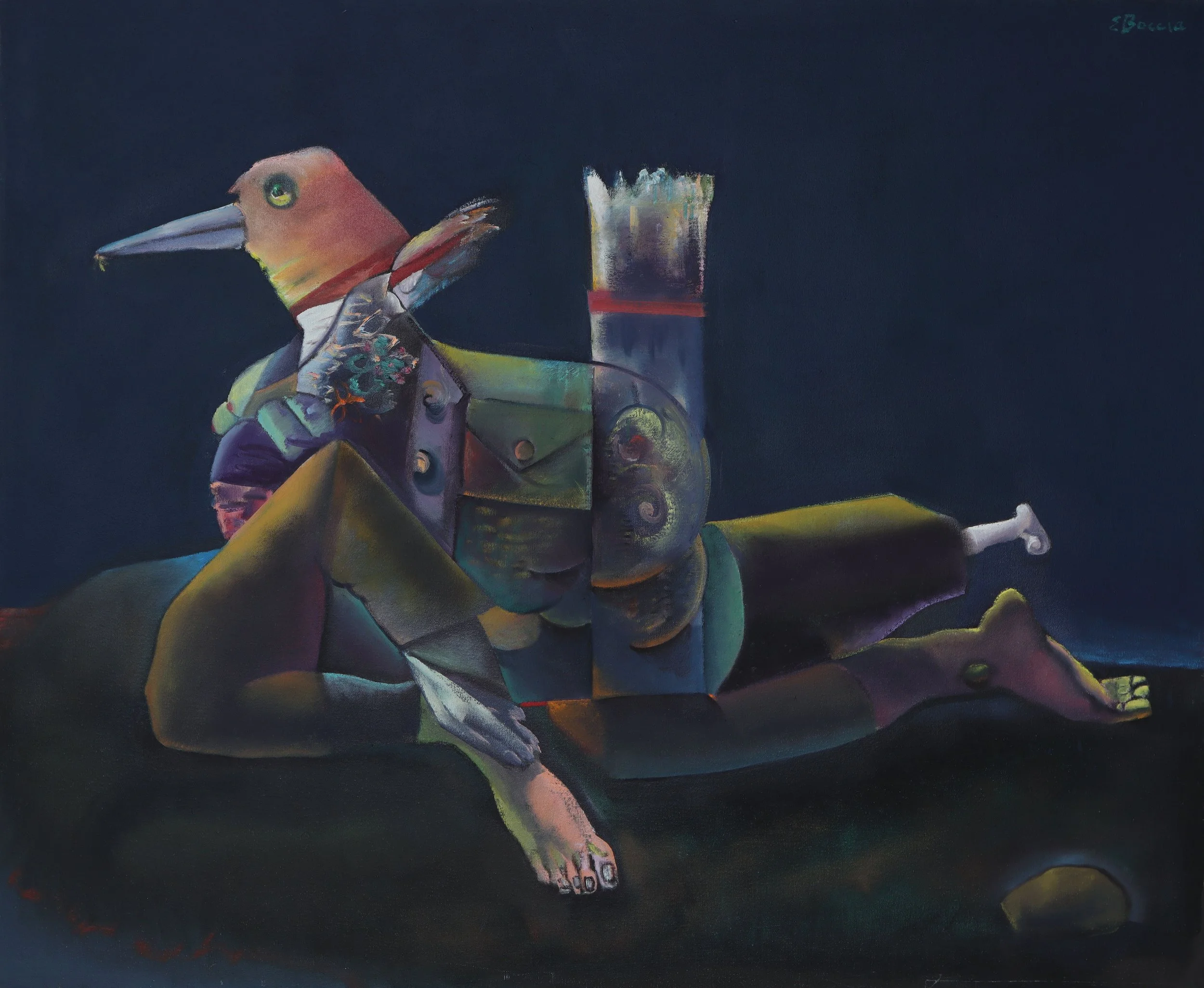  Bird of Paradise, 1982, Oil on canvas, 38 x 46 in. 