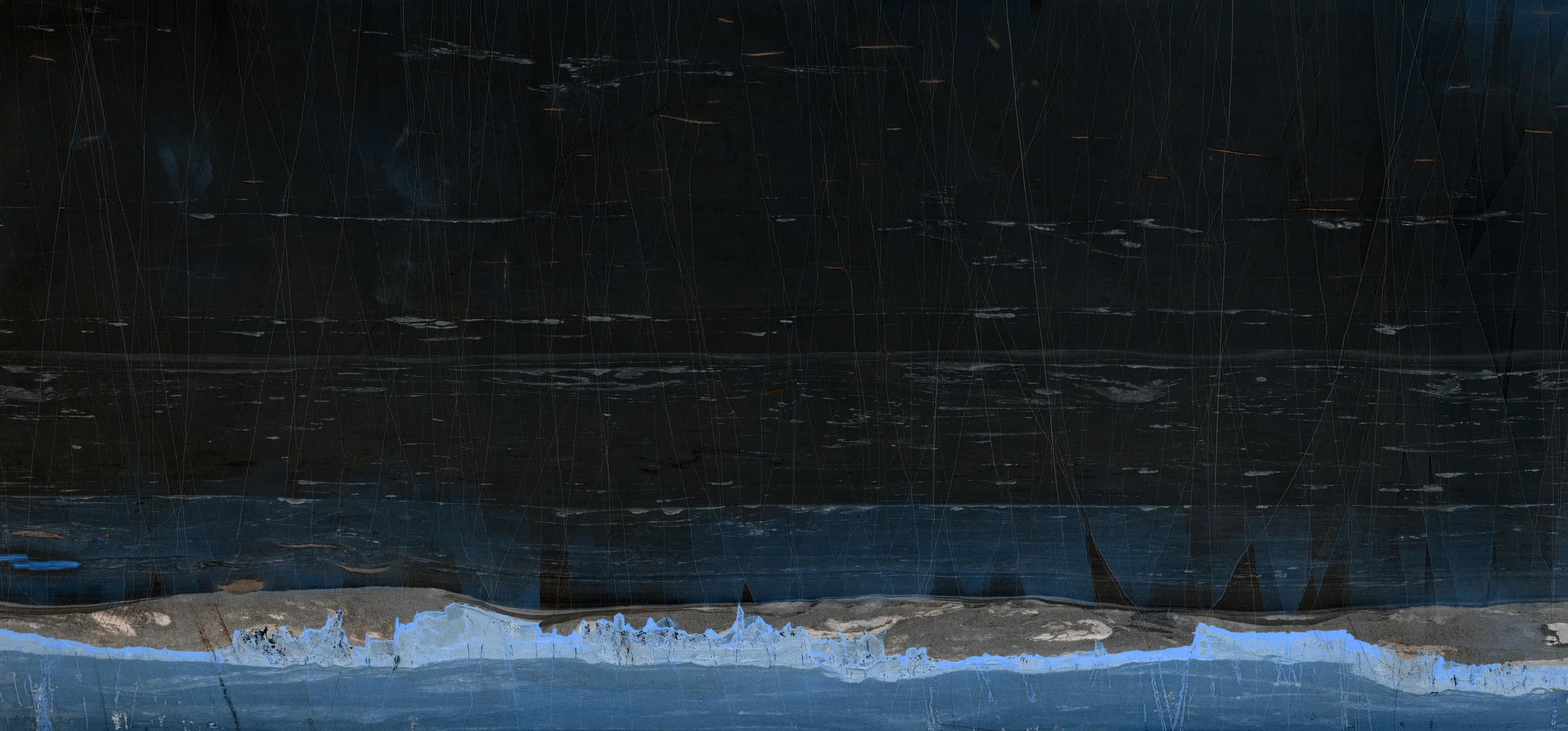 Rivage nocturne - 80x190 cm - 3 ex + 1EA - 2018 @ Hestia Belgrade - Art Residency &amp; Exhibitions Bureau.