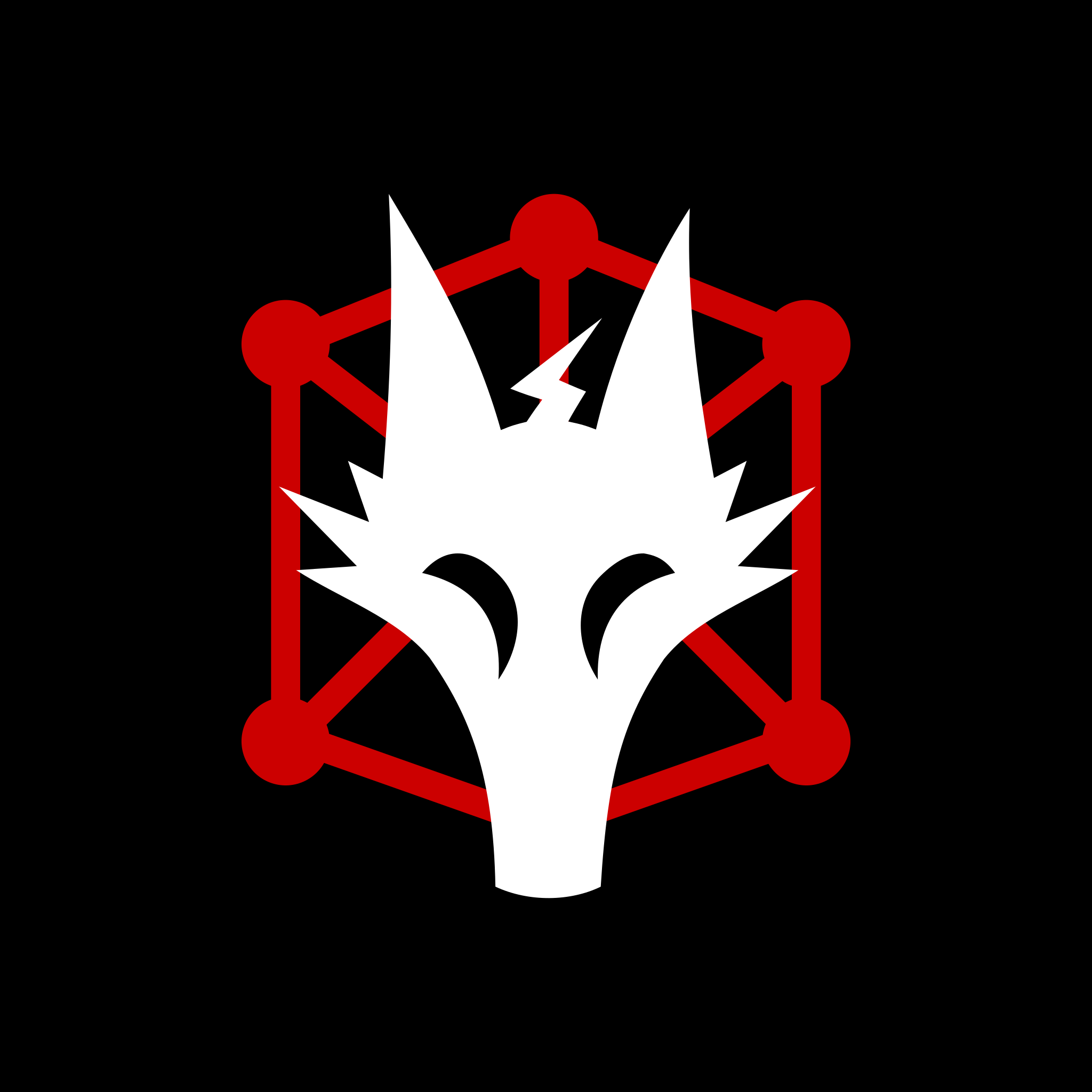 Fox head icon made by Lorc under CC BY 3.0. Available at http://game-icons.net Fox head icon has had his hair restyled into a thunderbolt.
