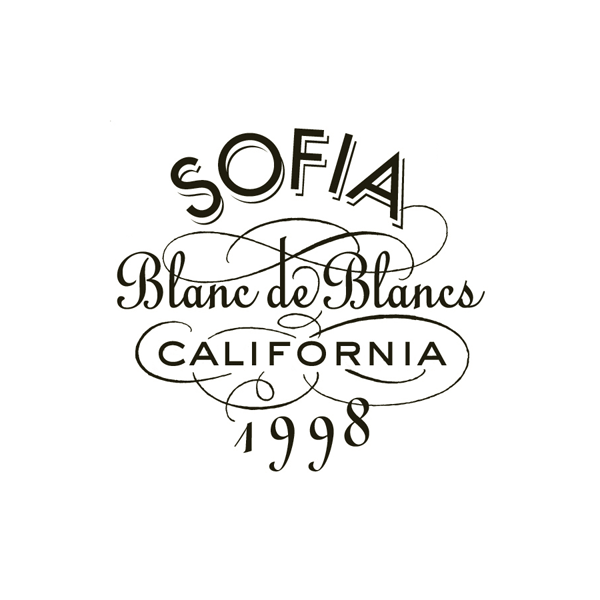 SOFIA Blanc de Blancs label lettering
