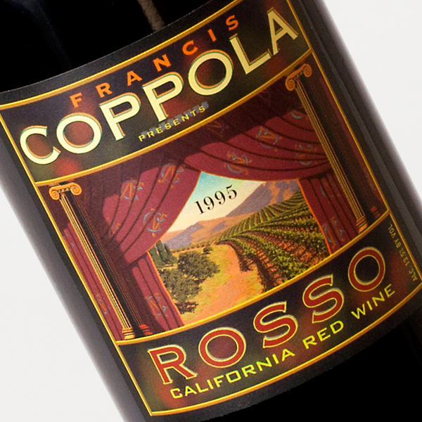 Francis Coppola Presents ROSSO wine label design