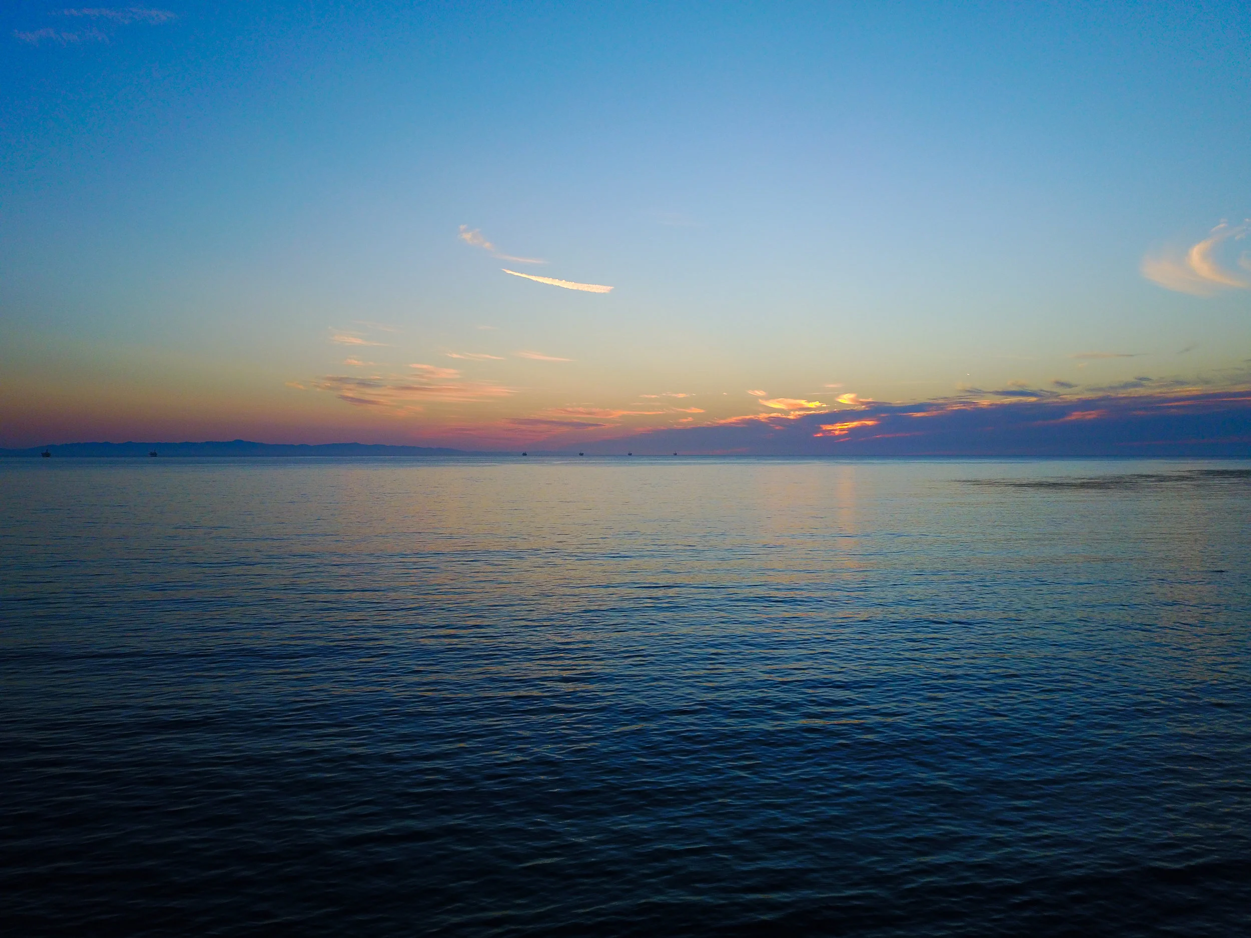 Blue and Orange Winter Sunset