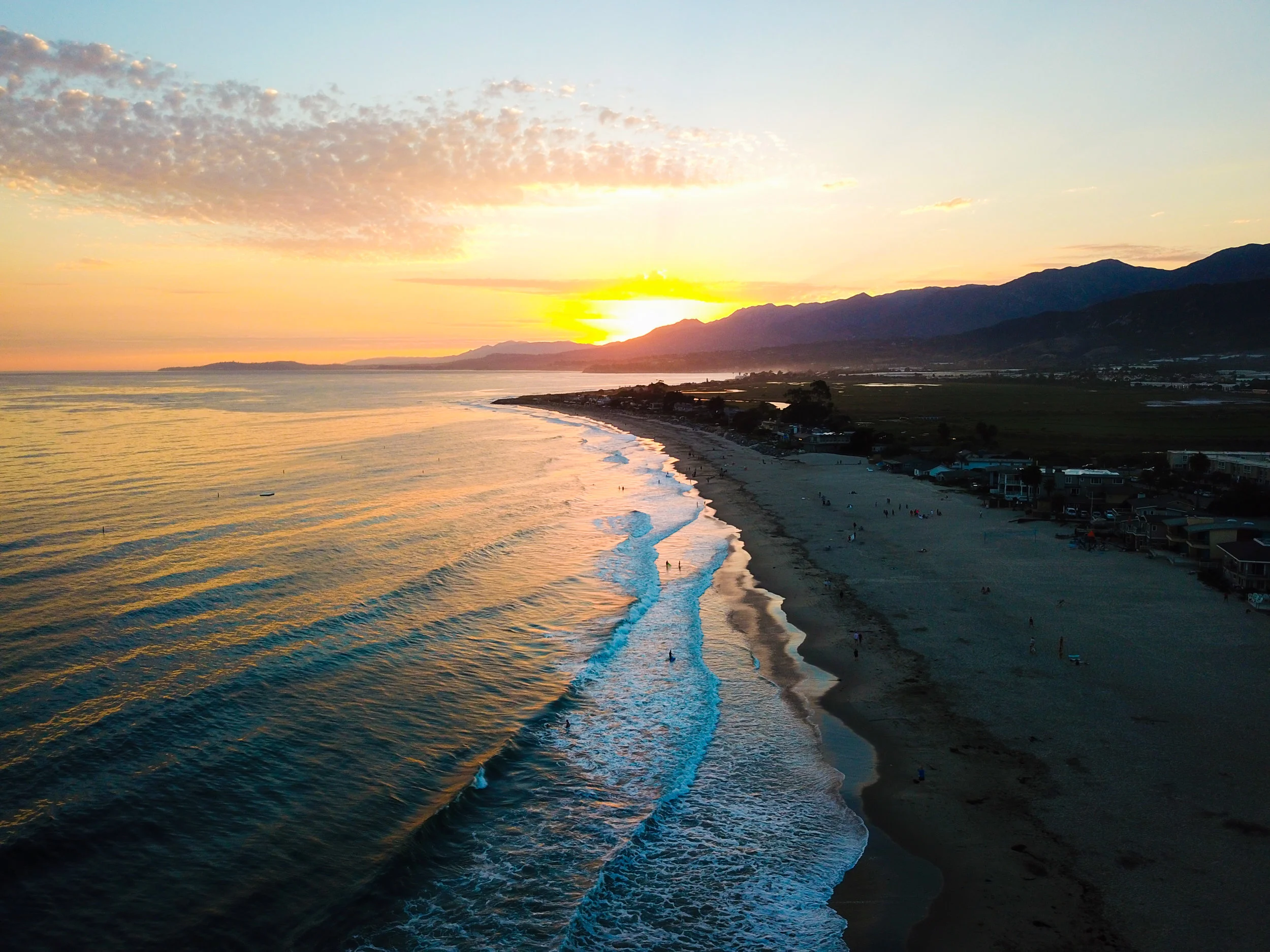 Summer Sunset over Land