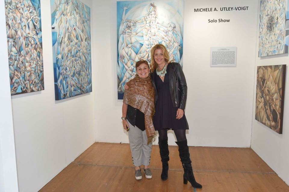 Michele with Curator Mariavelia Savino at Spectrum Miami Art Basel Solo Exhibition December 2016.