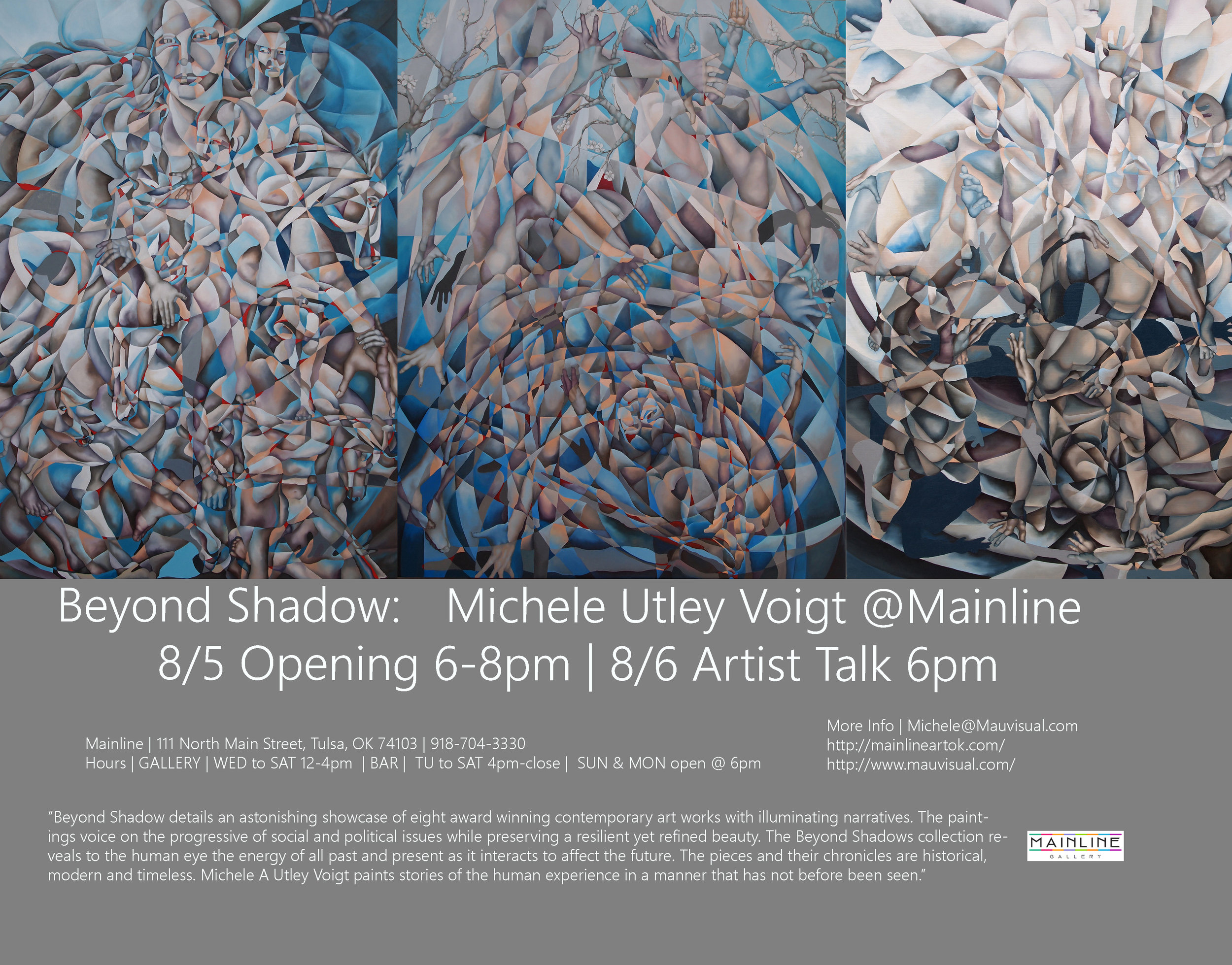 Beyond Shadow | Solo Exhibition at Mainline Gallery in the Brady Art District | Tulsa, Ok | August 2016