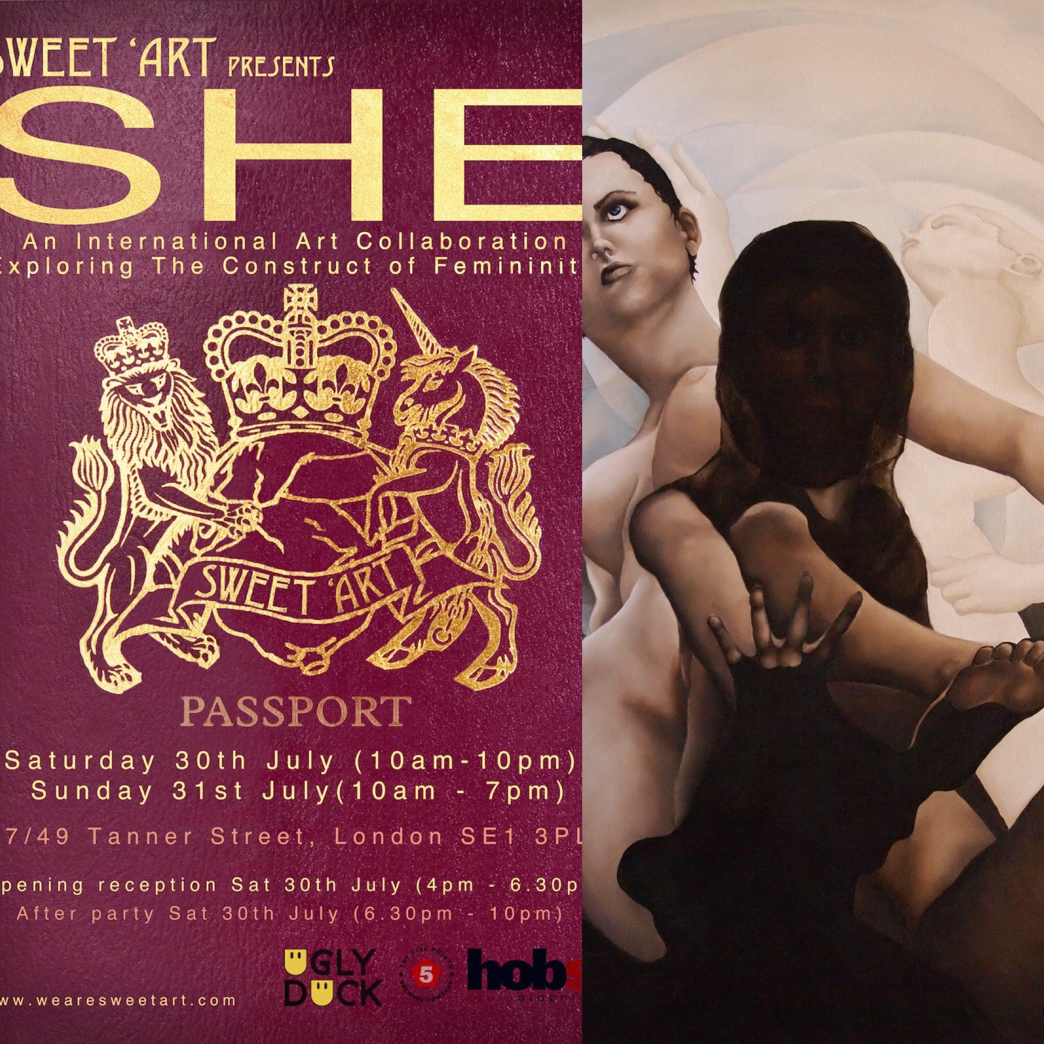Sinu Ina at SHE exhibition, Sweet Art London.