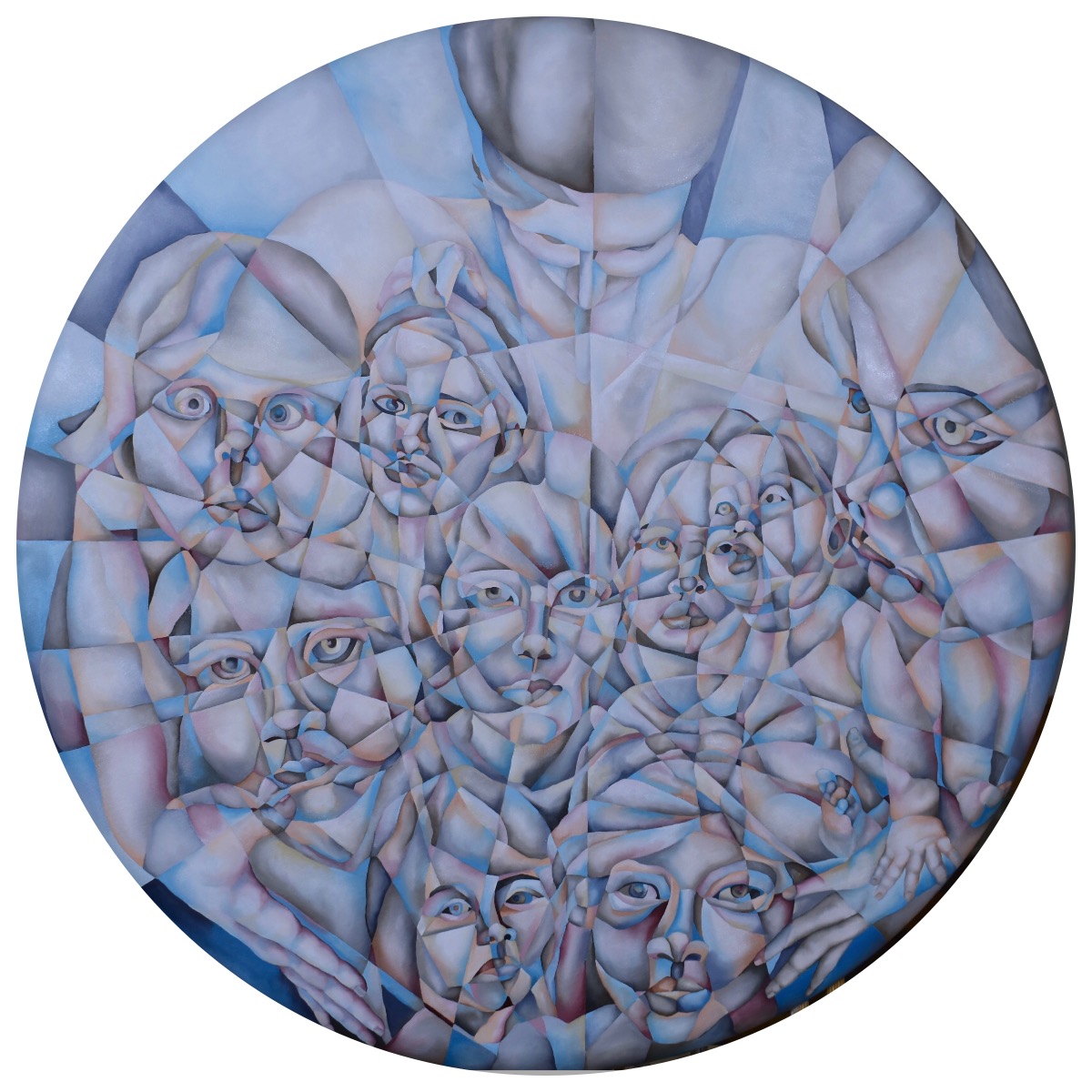 Every Child My Own,Oil on Canvas 42" Round