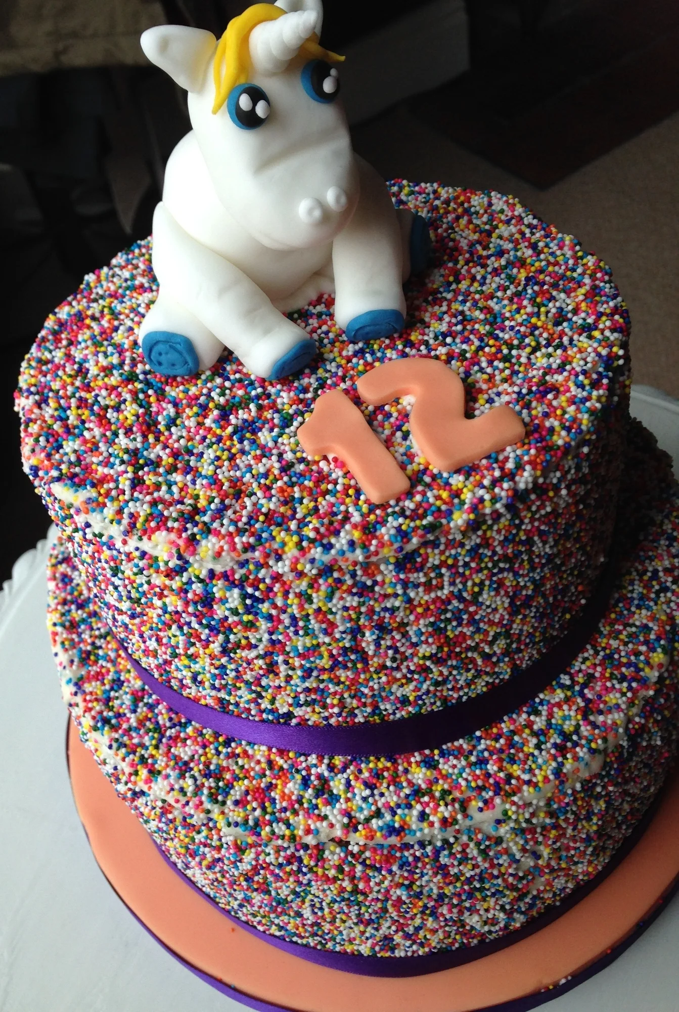 Hundreds and Thousands Unicorn Cake