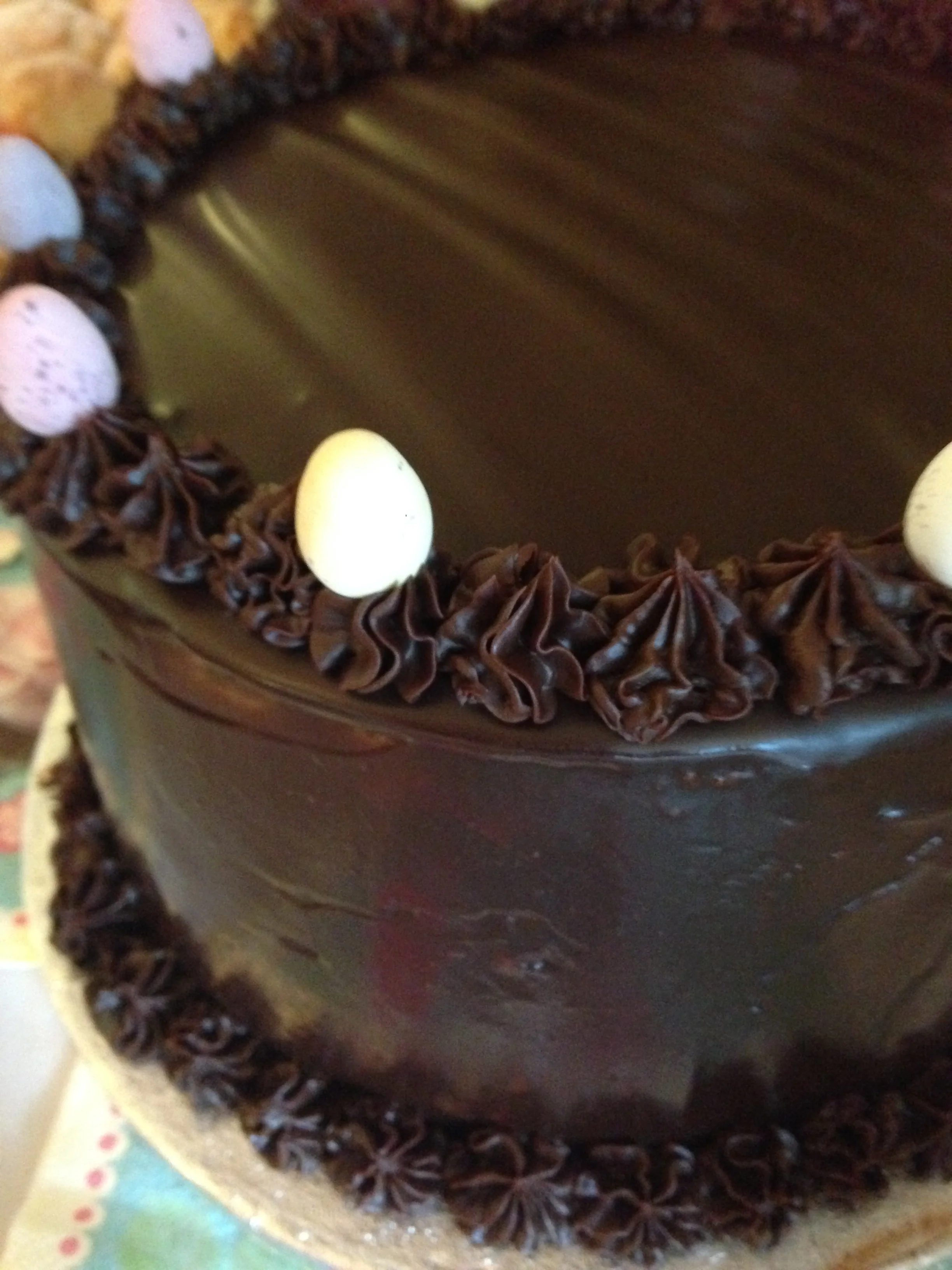 Chocolate Brownie Cake with Mini Eggs