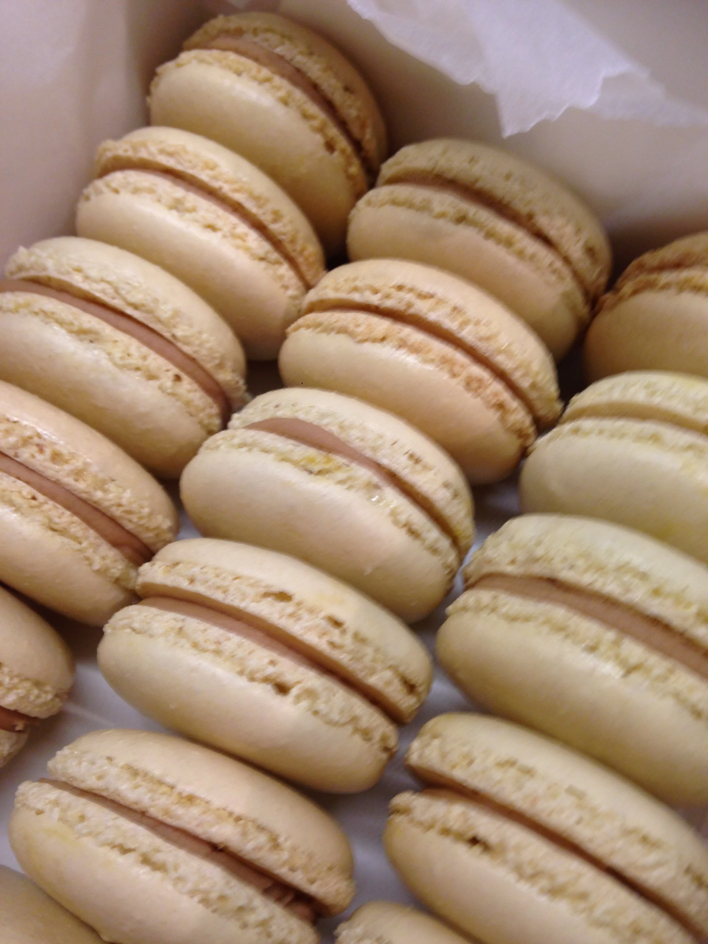 Vanilla and Caramel Macarons