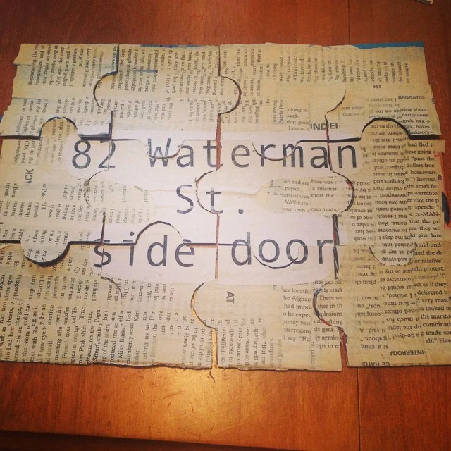 Hi folks: Nat put the puzzle together. Meet tomorrow (10/18) at 2 PM at this address for your final task. The Resisters ask that you bring a token, photo, or something you can leave to the final task. #TheResisters