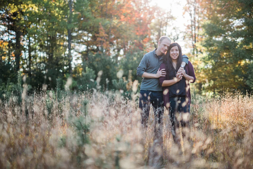 Katie + Johnny's fall engagement in Brunswick, Maine