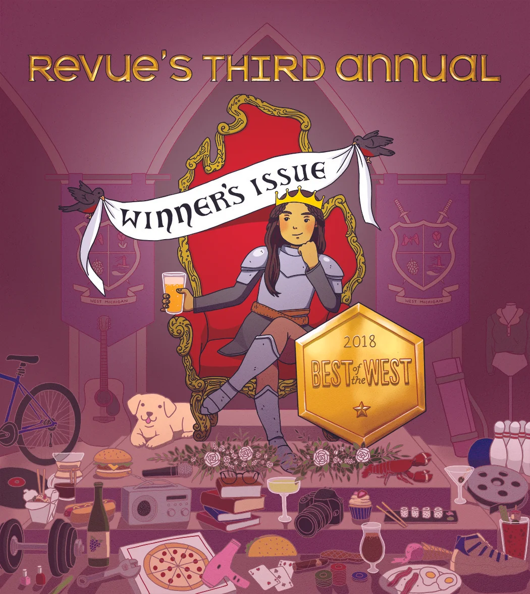 Full page illustration for Revue Magazine