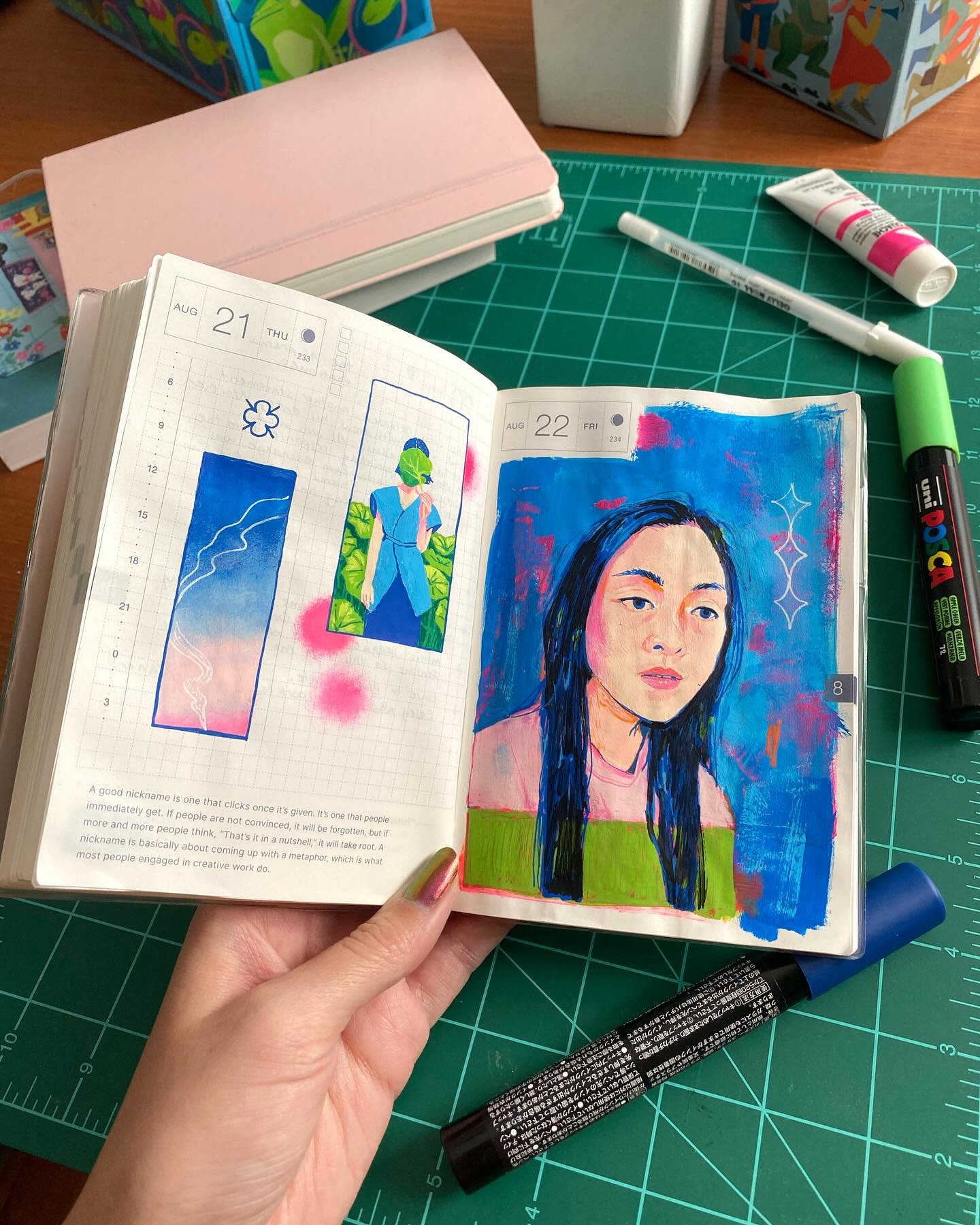 today&rsquo;s my birthday (and the last day of Leo season)! I have a lil annual tradition of drawing a self portrait, usually I do it digitally but I wanted to try doing it in my journal instead this year&hellip;I didn&rsquo;t sketch anything, just w