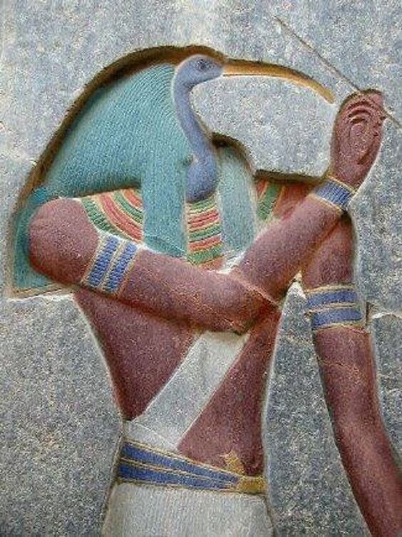 Thoth: Egyptian god of knowledge, wisdom and magic; Royal Scribe to all egyptian gods and goddesses; keeper of memories and sometimes referred to as the supreme god and creator of the universe.