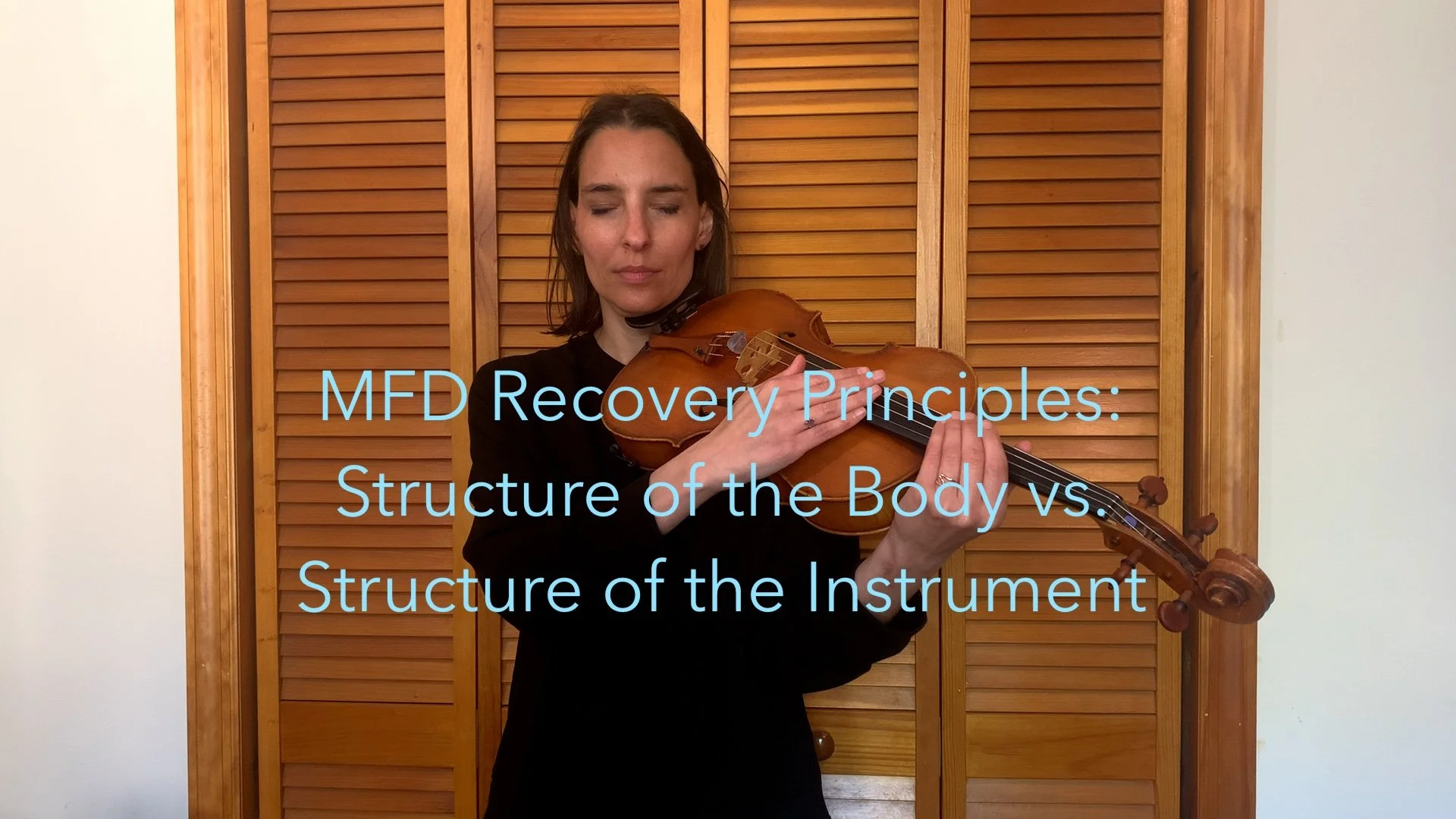MFD Recovery Principles: Structure of the Body vs Structure of the Instrument