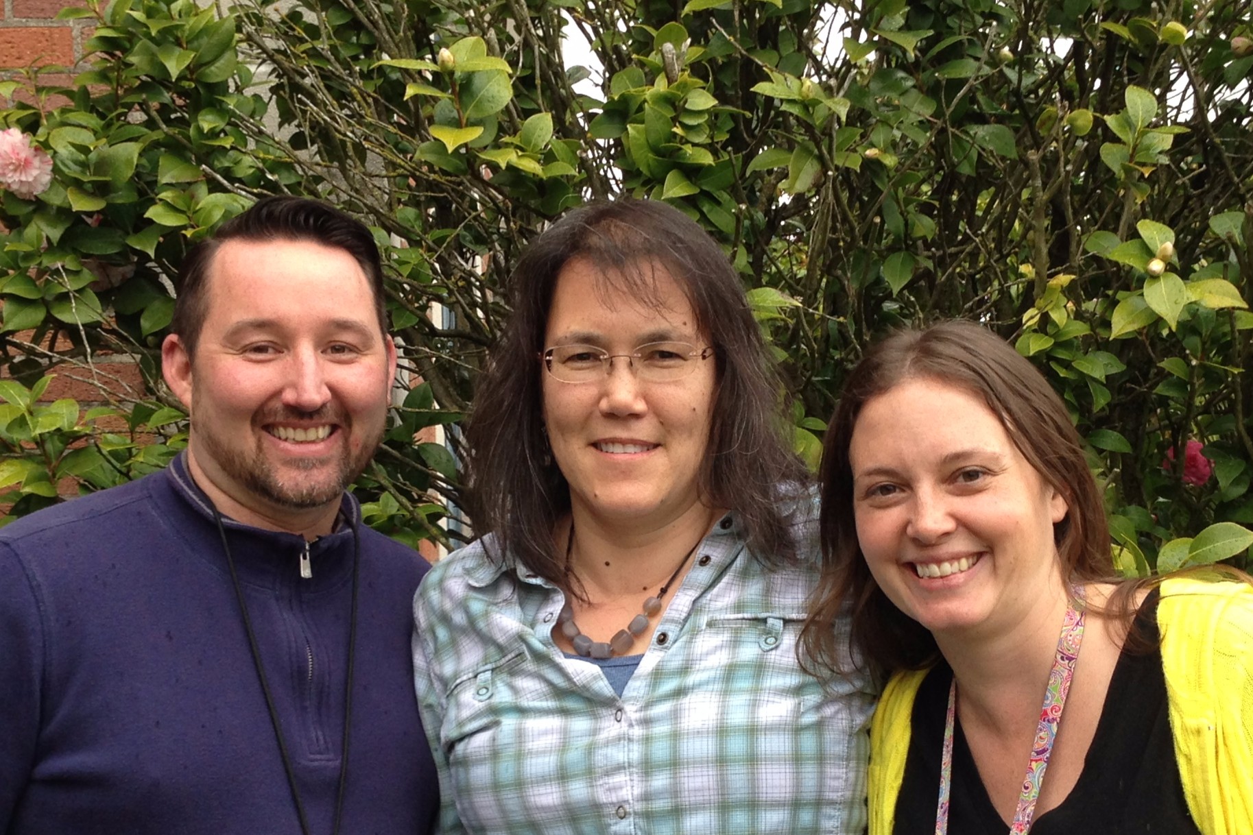 Cindy (center) and two of her colleagues, all of whom participated in our recent Mindfulness for Educators weekend at the Still Meadow Retreat Center.